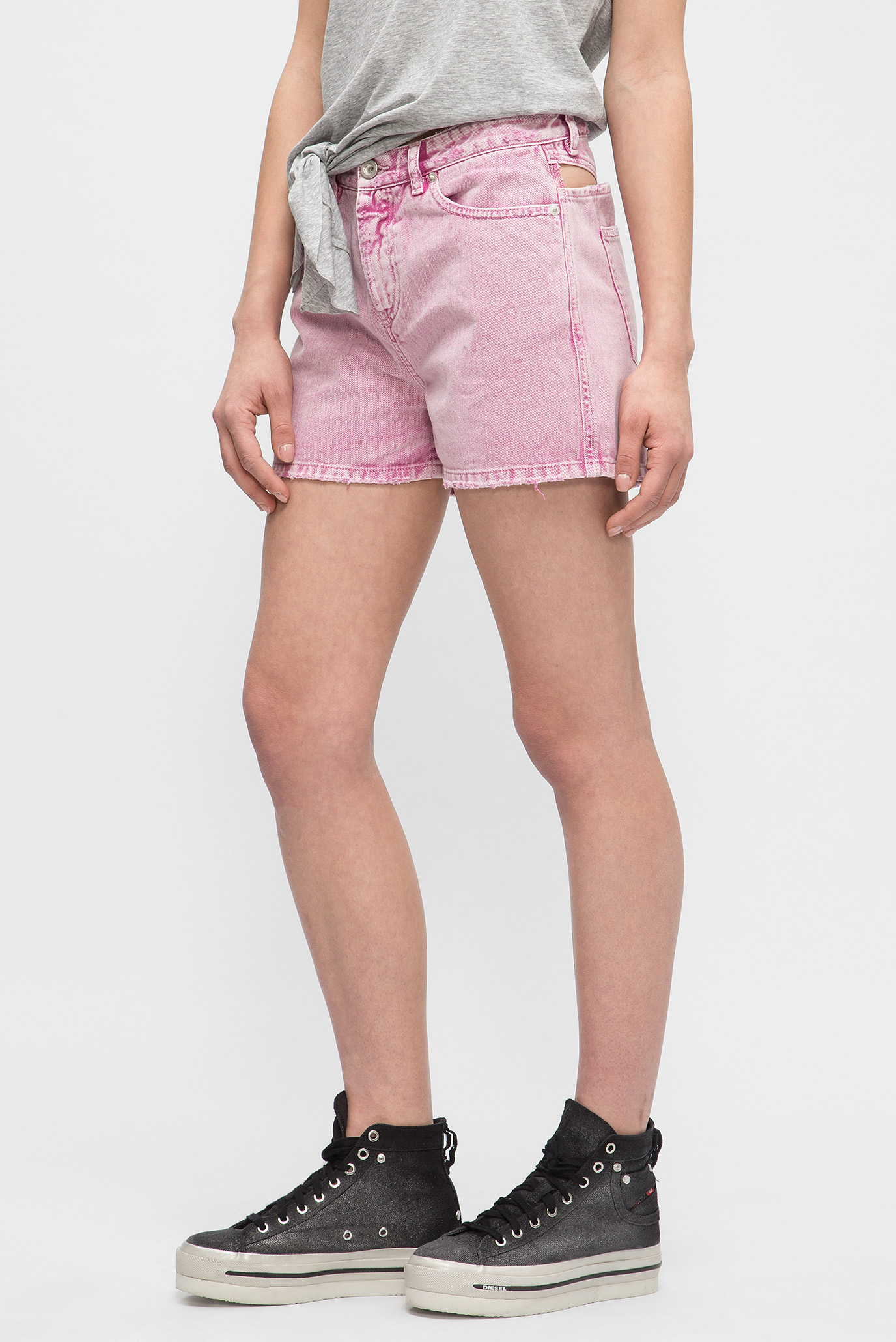 Женские розовые шорты 7