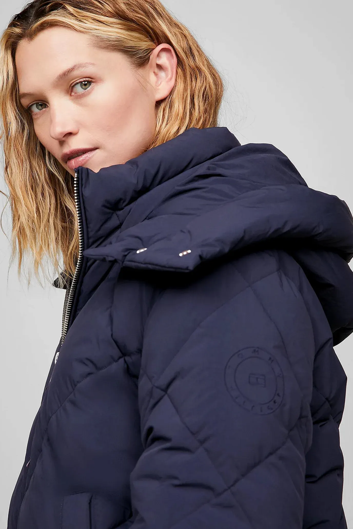 Женская темно-синяя куртка HW DOWN DIAMOND BAFFLE JACKET 5