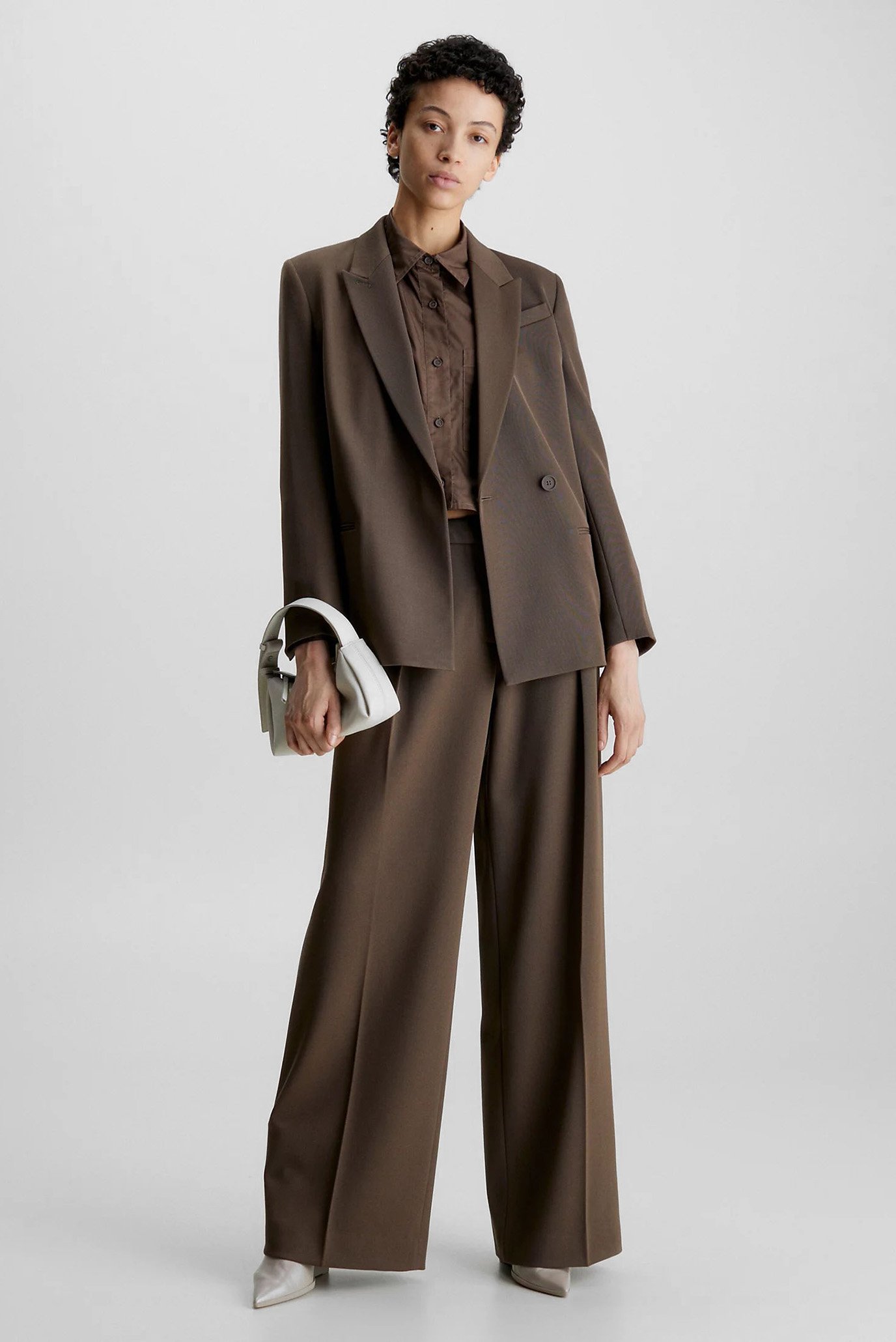 Женский коричневый жакет WOOL TWILL 4