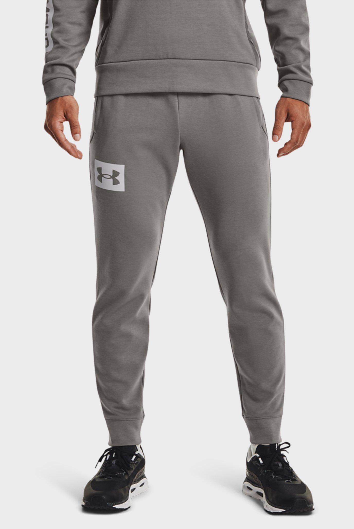 Мужские серые спортивные брюки UA SUMMIT KNIT JOGGER 1