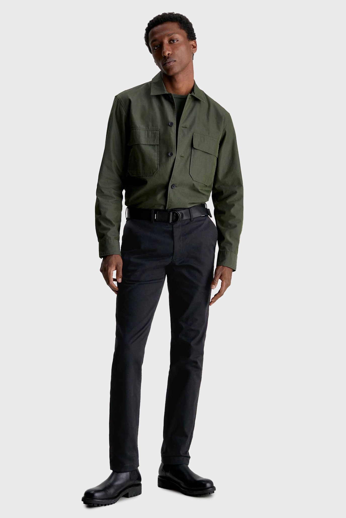 Мужские черные чиносы MODERN TWILL SLIM CHINO 7