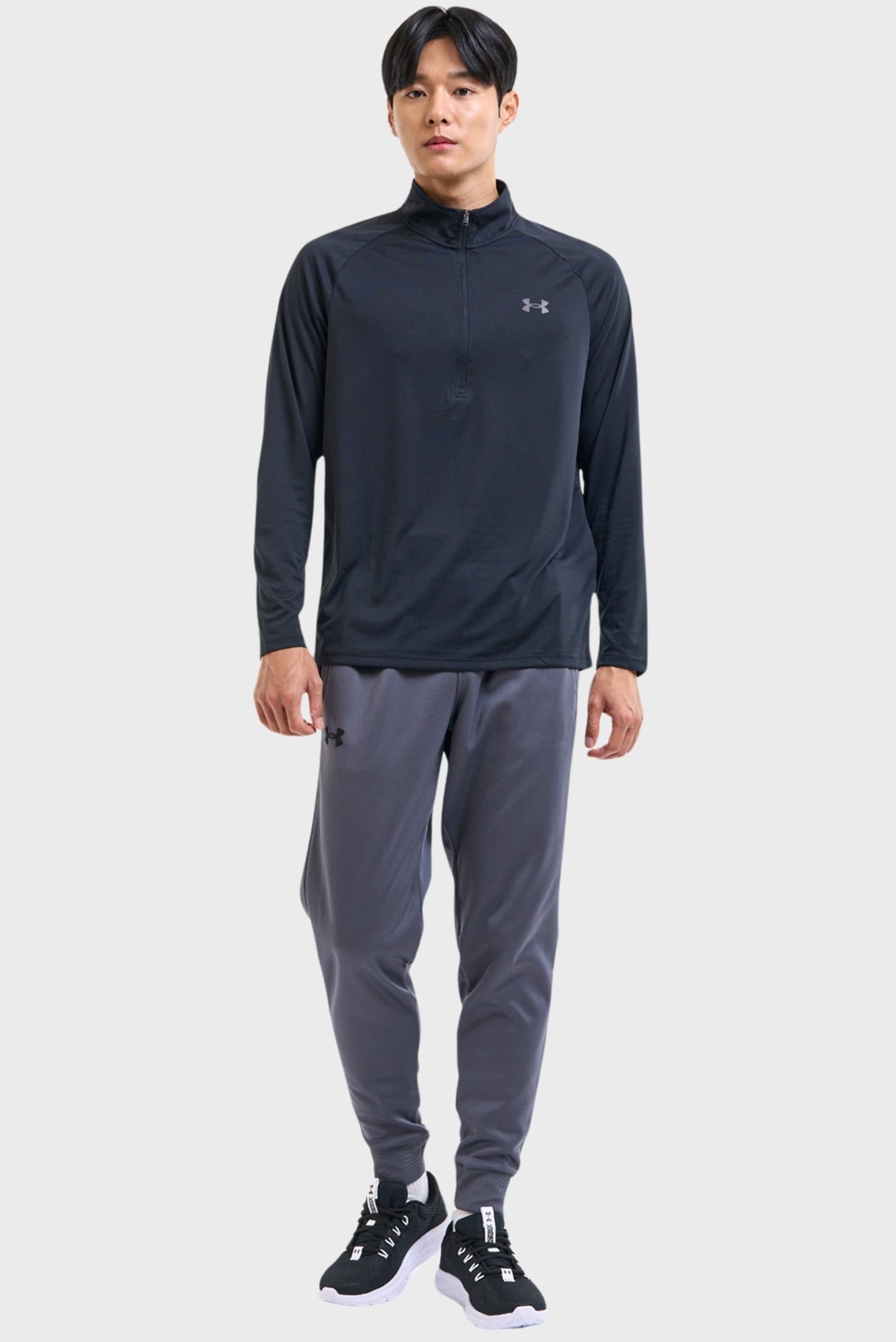 Мужские серые спортивные брюки UA Armour Fleece Joggers 2