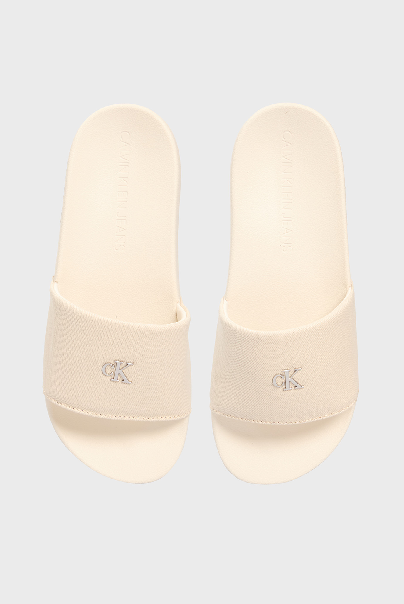 Женские бежевые слайдеры MONOGRAM HARDWARE 4