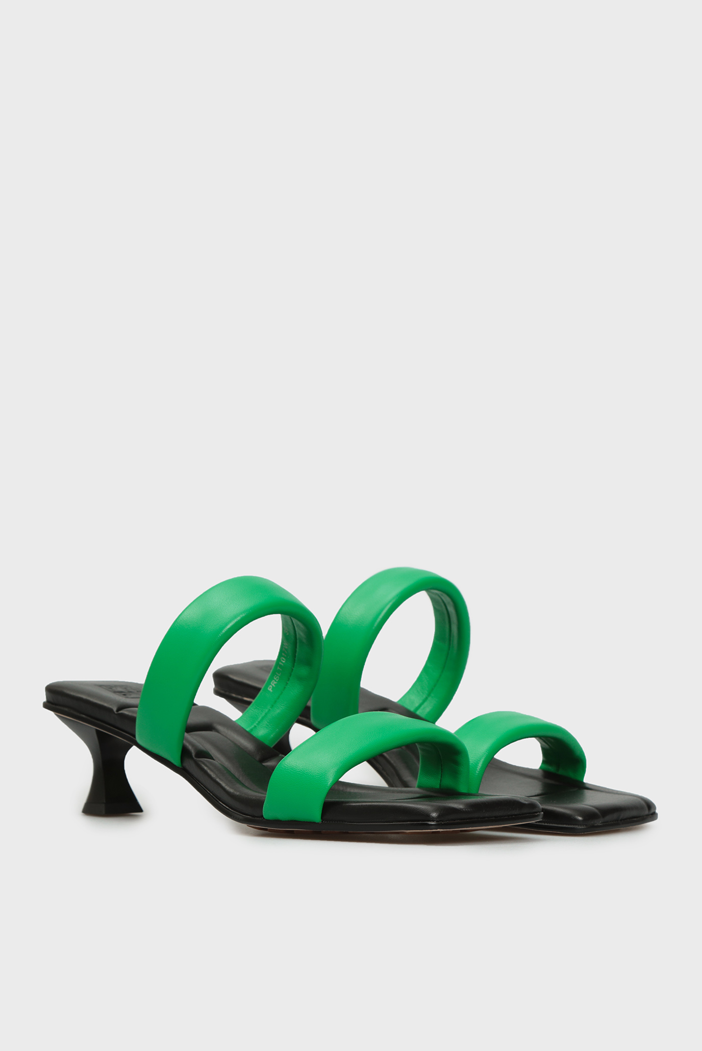 Женские зеленые кожаные мюли Amiata 8