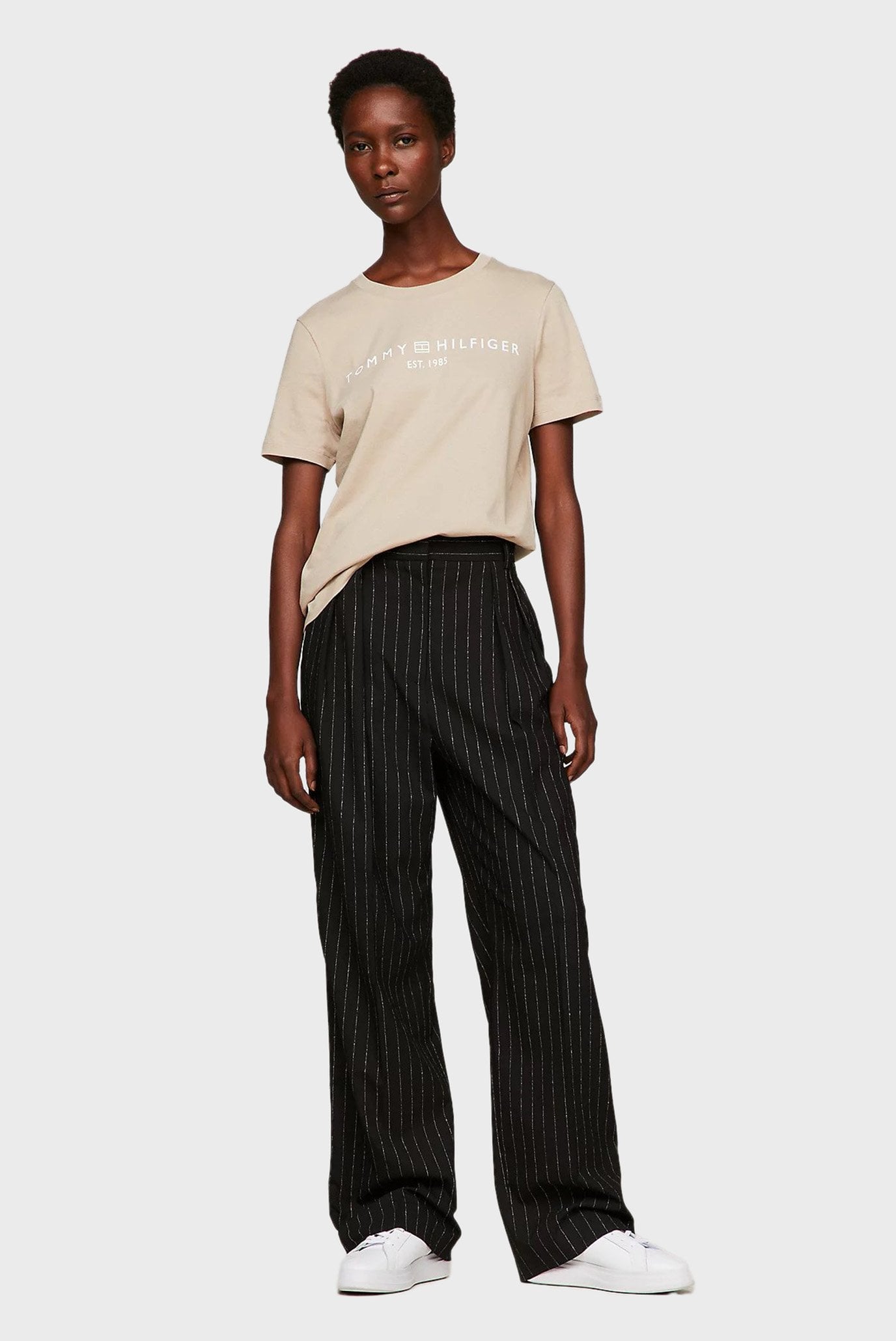 Женская бежевая футболка REG CORP LOGO 2