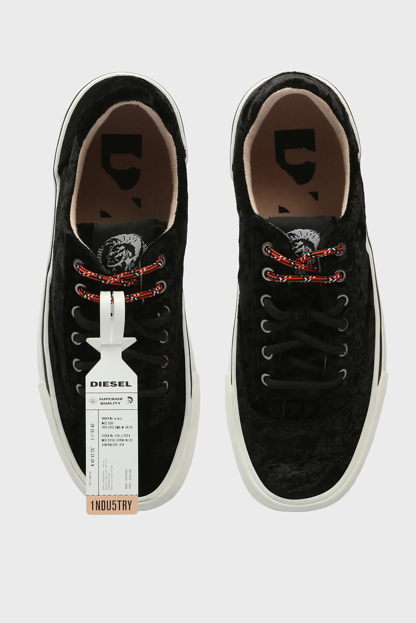 Женские черные бархатные кеды 3