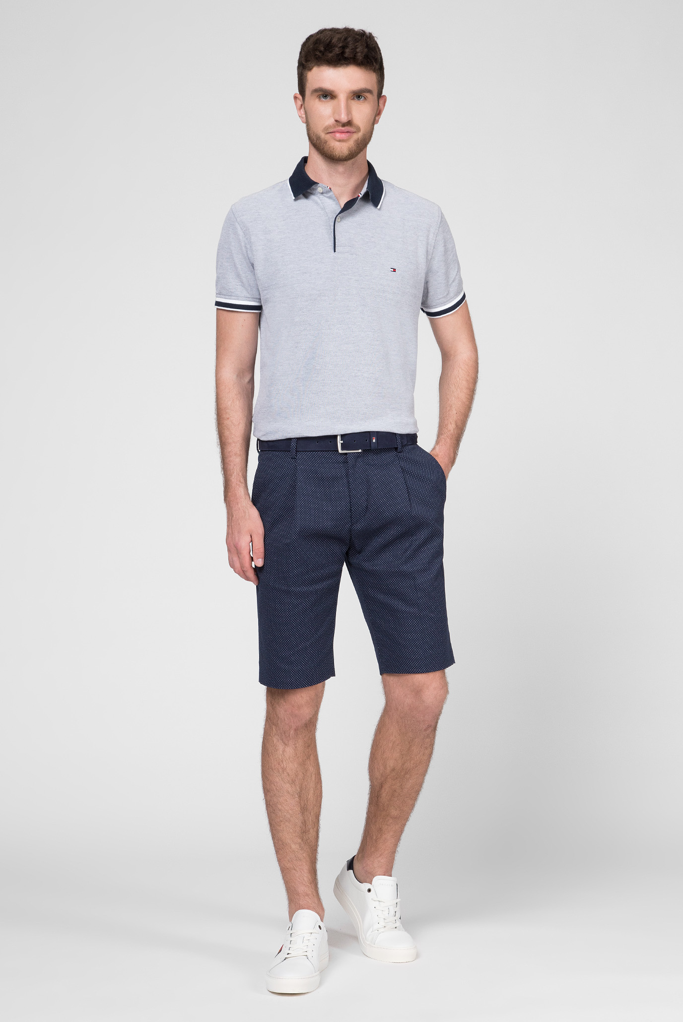 Мужское голубое поло OXFORD 10