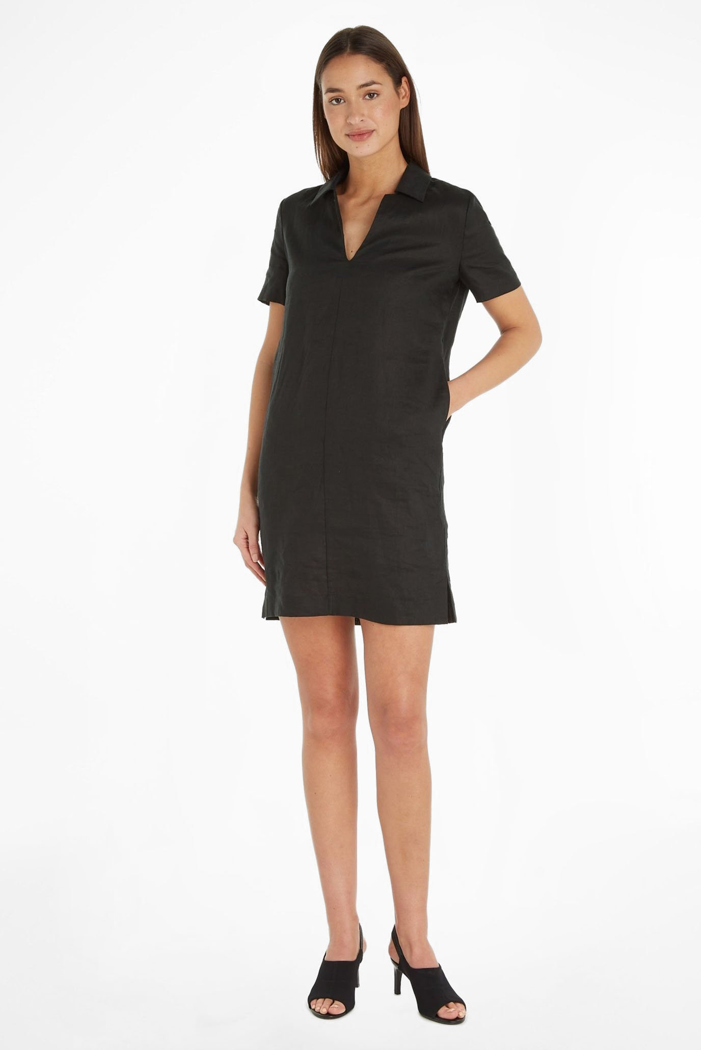 Платье LINEN SHORTSLEEVE  MINI DRESS 7