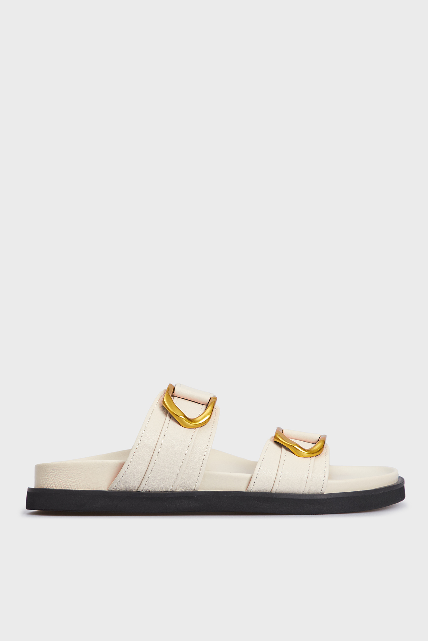 Женские белые кожаные слайдеры Leonna 6