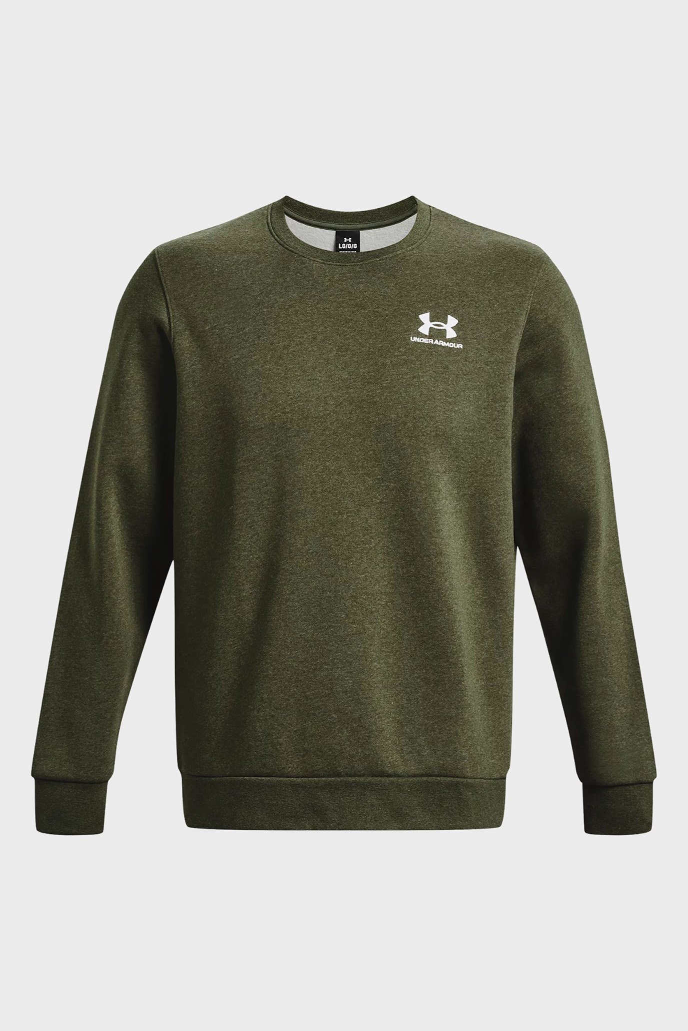 Мужской оливковый свитшот UA Essential Fleece Crew-GRNUnder Armour Мужской оливковый свитшот UA Essential Fleece Crew-GRN 5