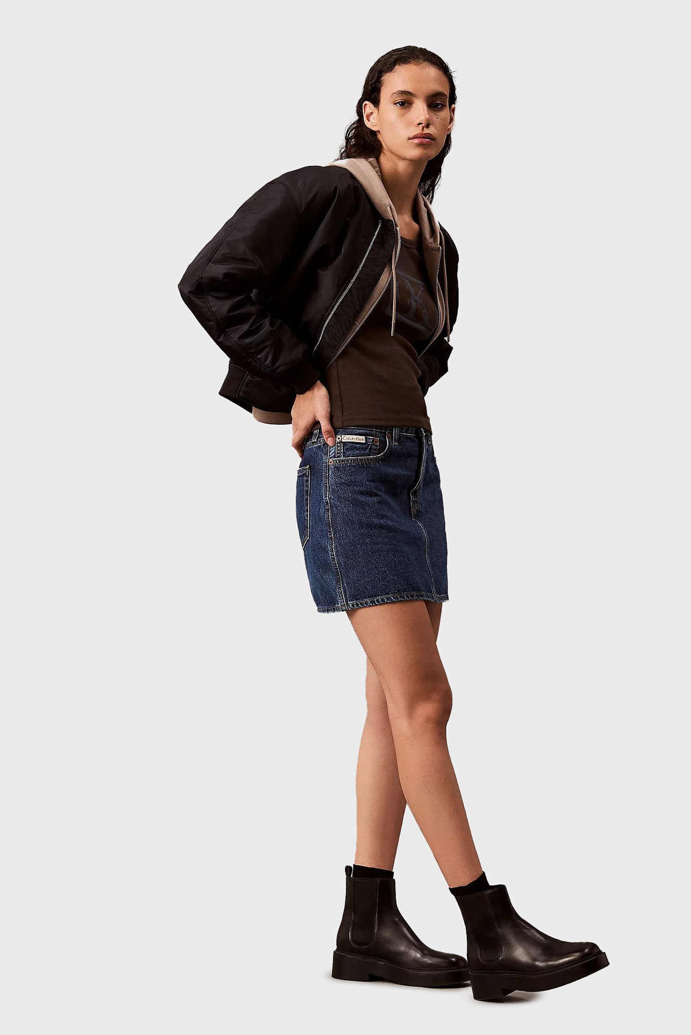 Женская темно-синяя джинсовая юбка HERO HIGH RISE MINI SKIRT 2