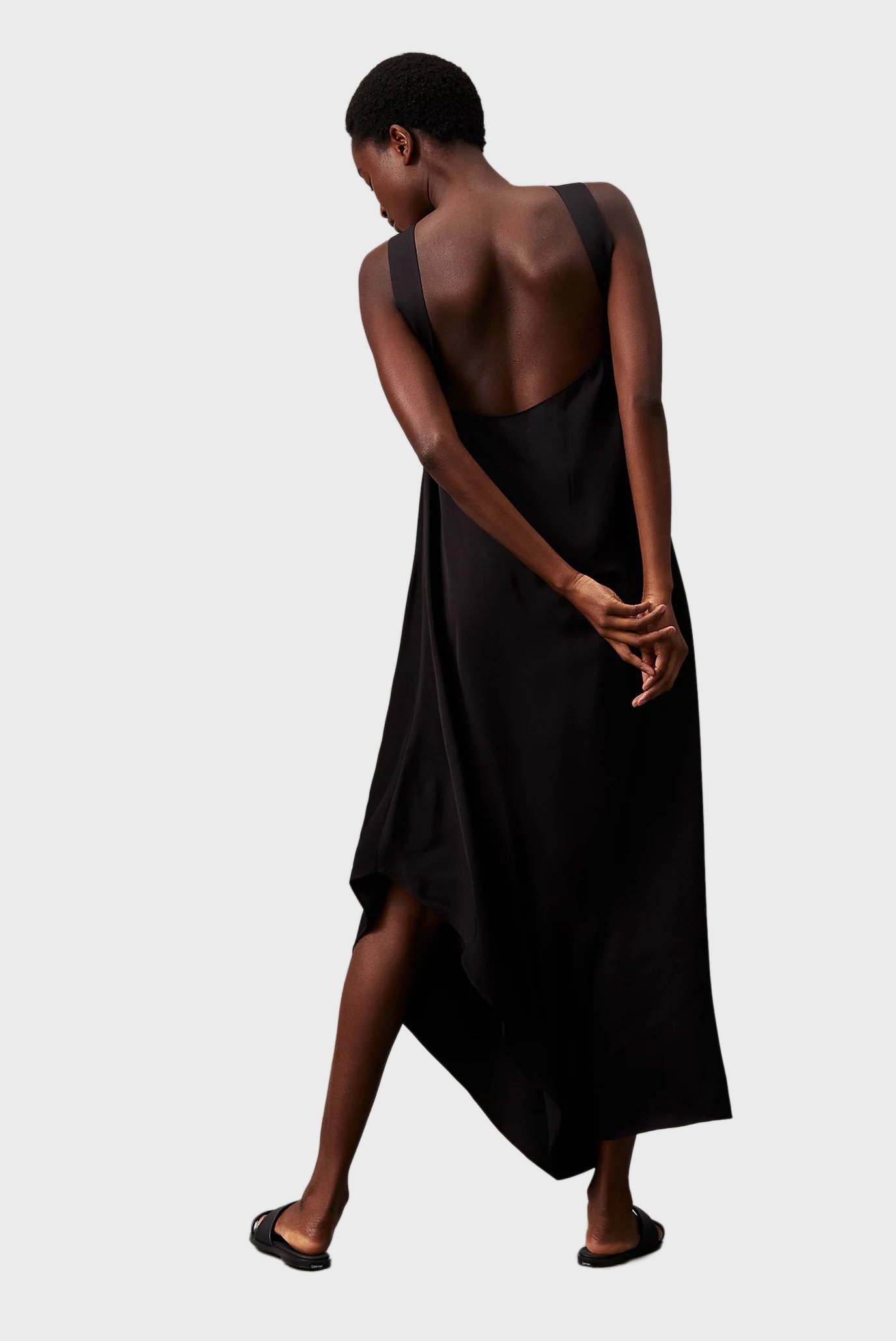 Женский черный сарафан HIGH SHINE KNOT ANKLE 2