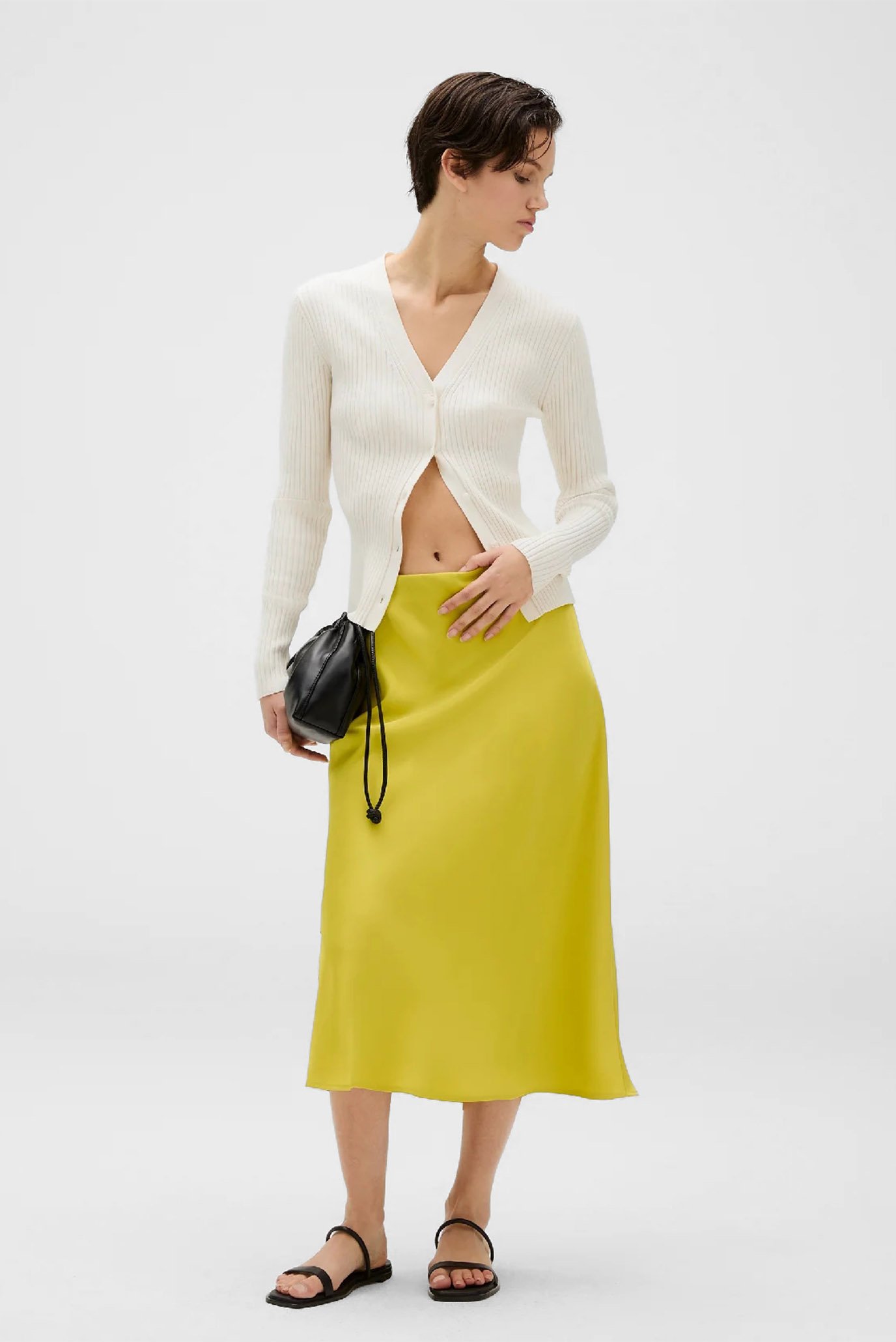 Юбка MATTE SHINE SATIN MIDI SKIRT 6