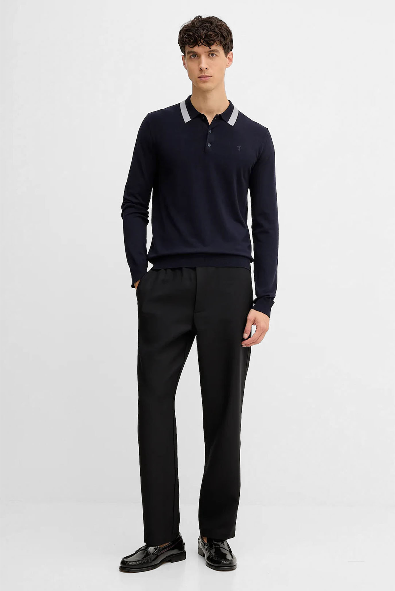 Поло с длинным рукавом LONG SLEEVES POLO - VISCOSE BLEND 2