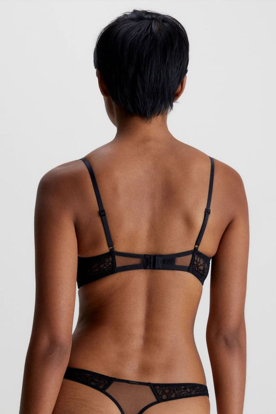 Женский черный бюстгальтер UNLINED BALCONETTE