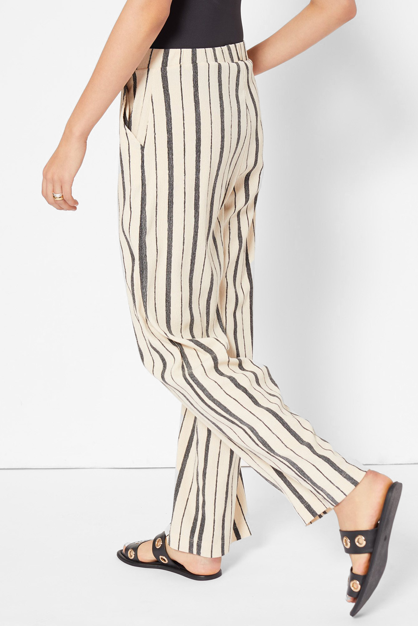 Штаны ALIZY - PANTALON - IMP NOIR BLANC 4