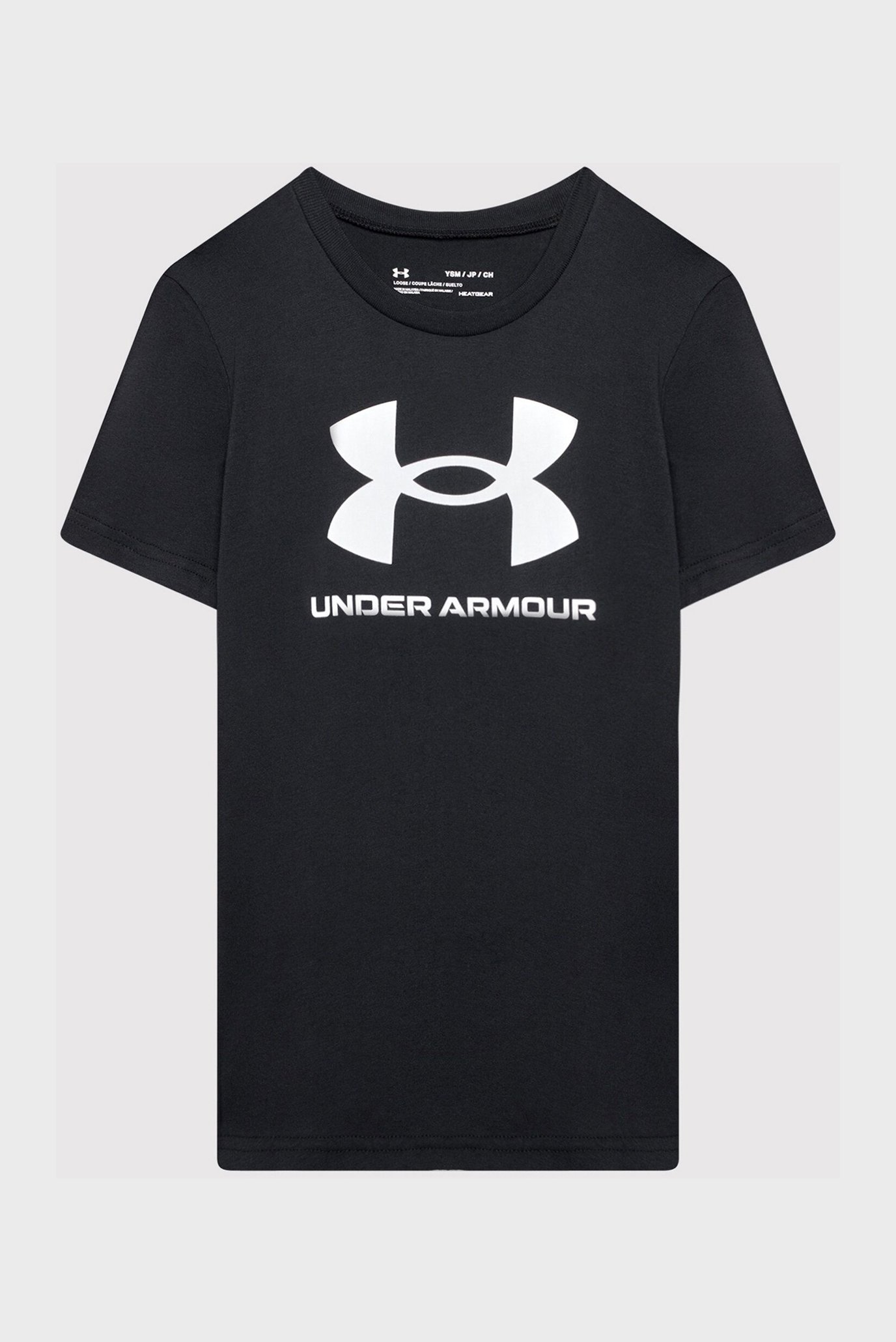 Детская черная футболка UA Sportstyle Logo SS 1
