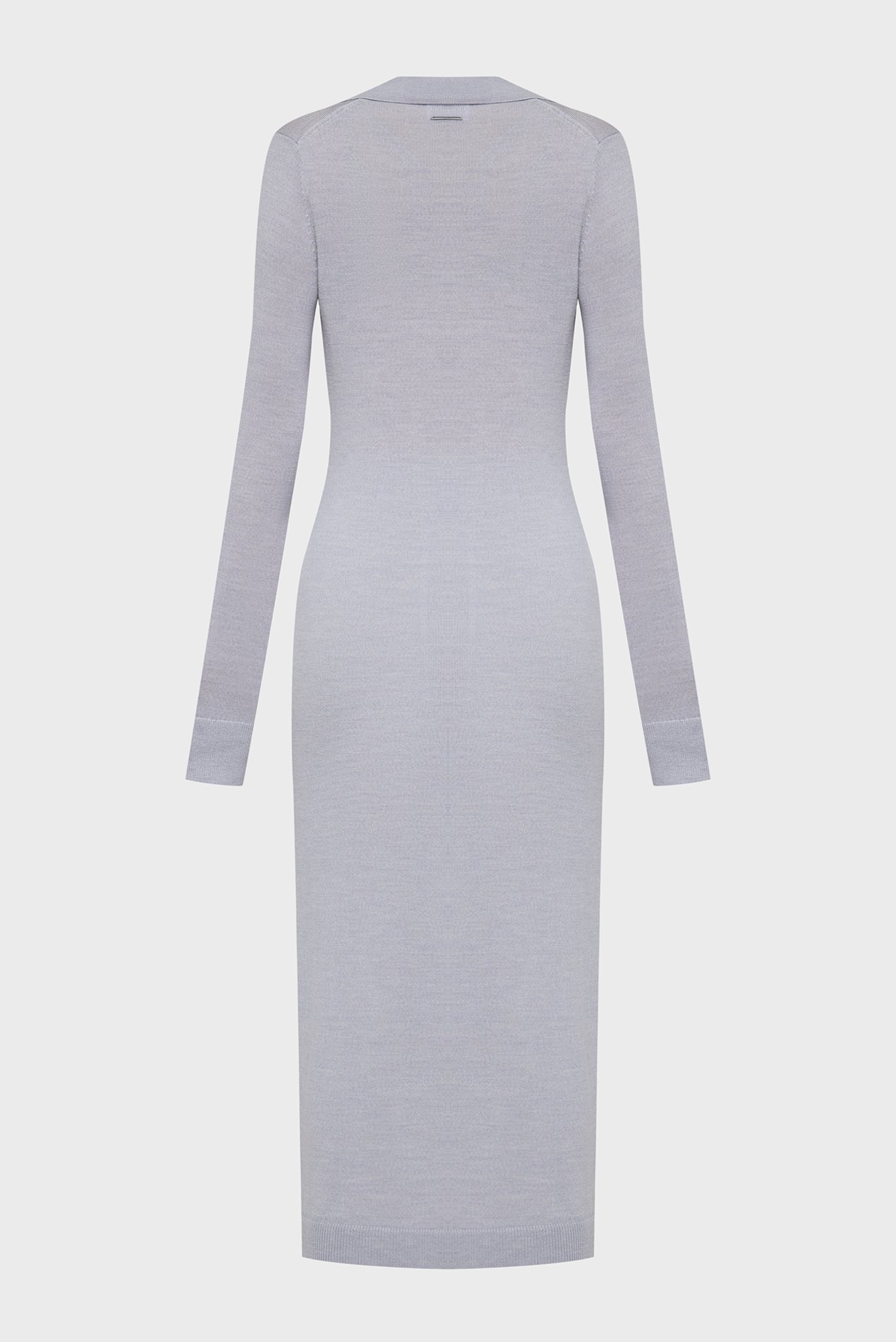 Женское серое шерстяное платье MERINO WOOL BUTTON 7