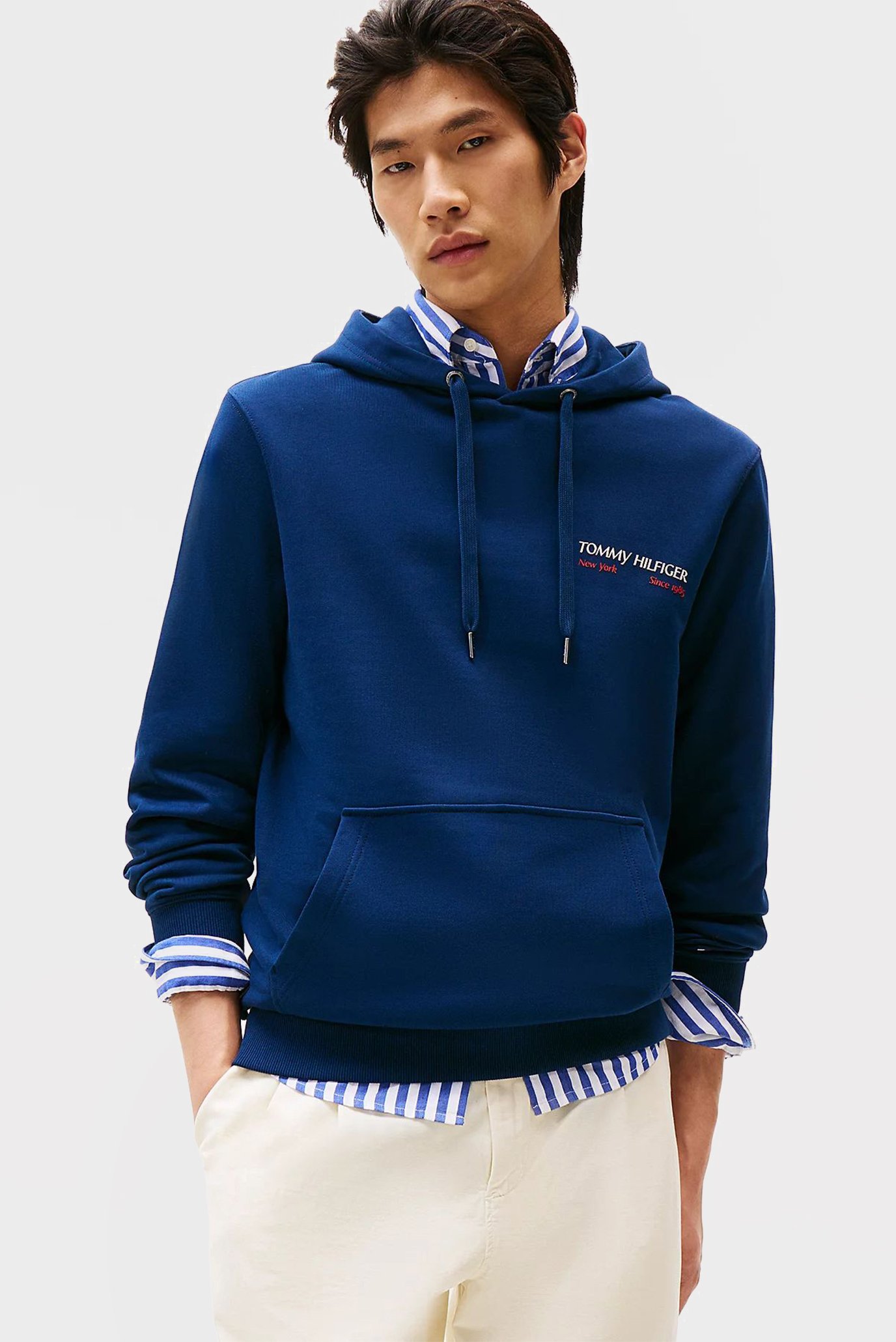 Мужское темно-синее худи COLOR PHOTO 1