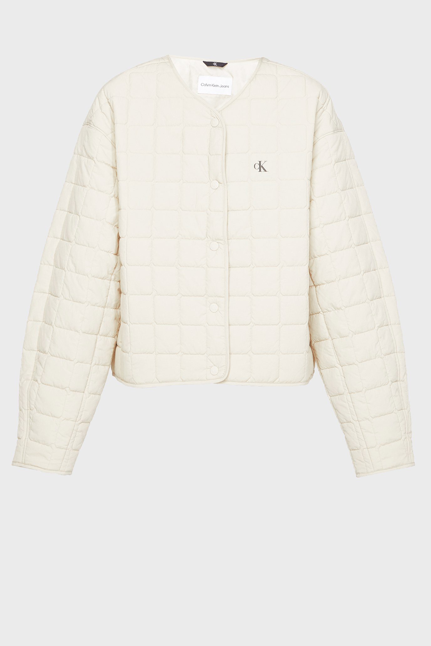 Женская белая куртка SHORT QUILTED JACKET 8