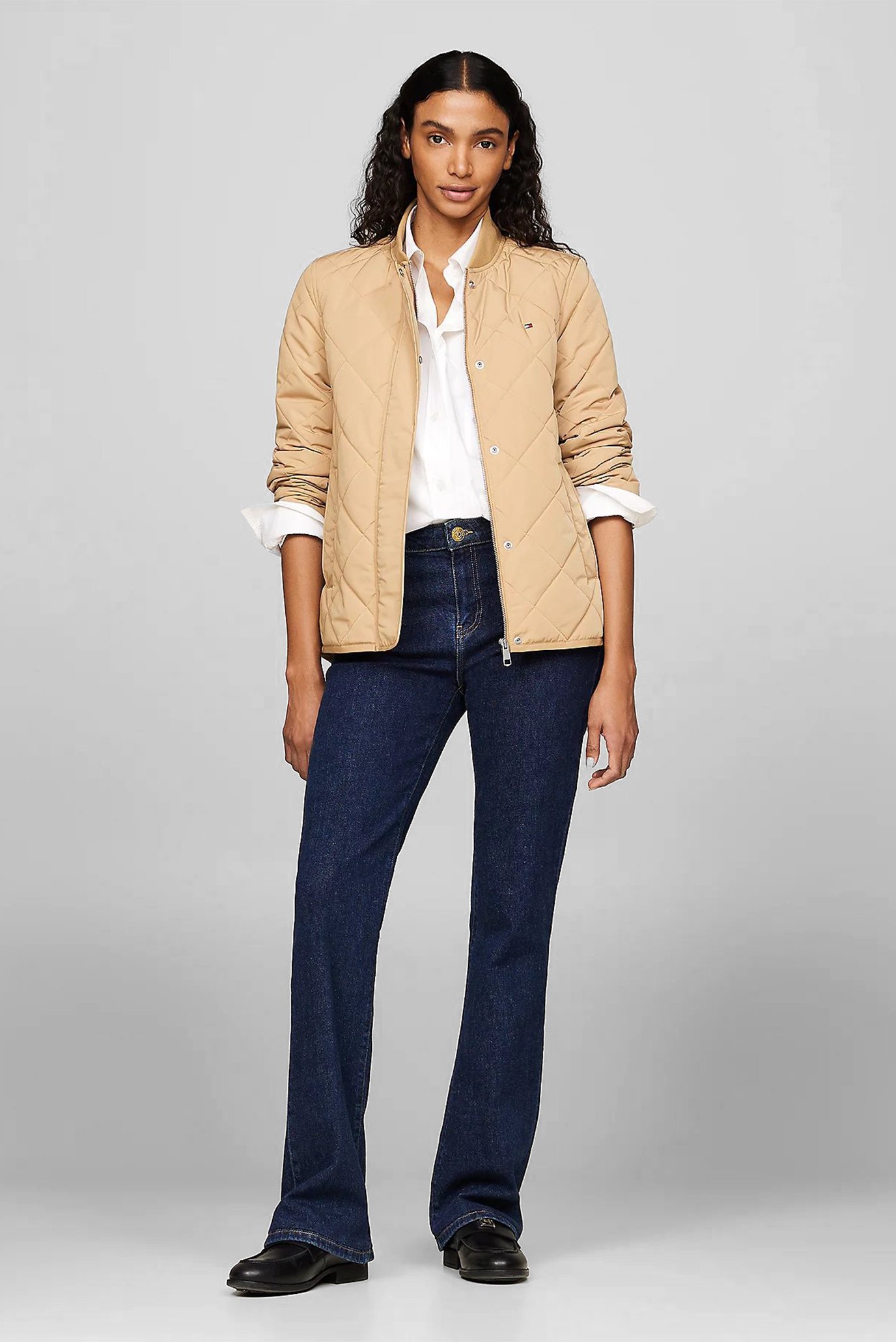 Женский бежевый бомбер LW QUILTED BOMBER JACKET 2