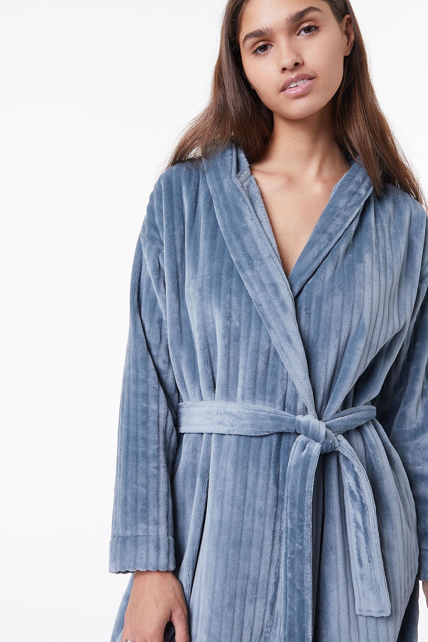 Женский голубой халат NEVRA 3