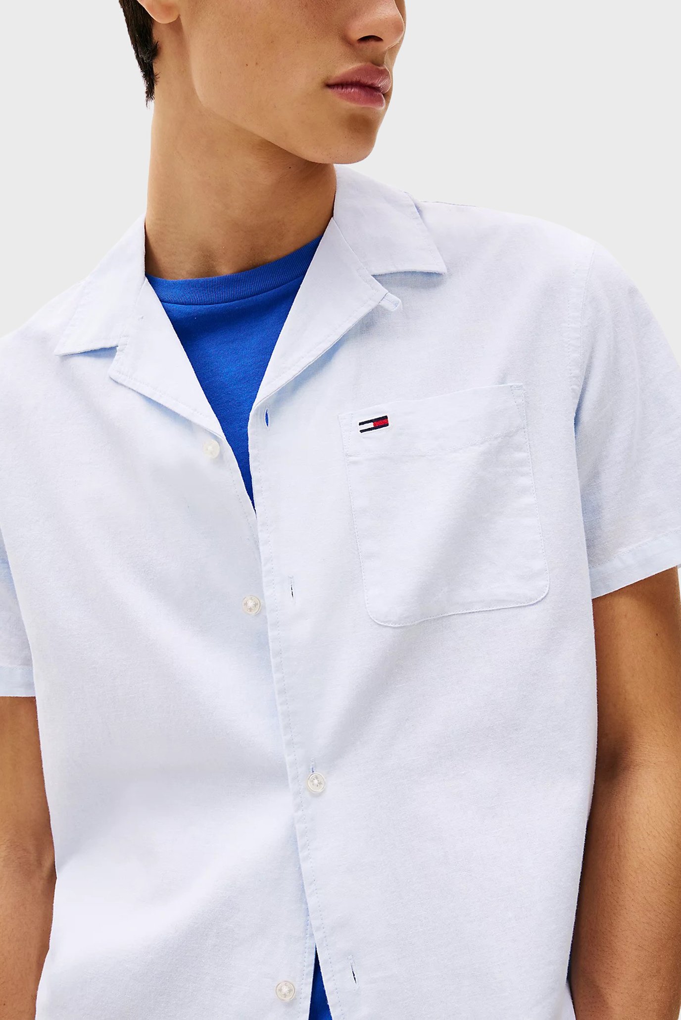 Рубашка с коротким рукавом/TJM LINEN BLEND CAMP 2