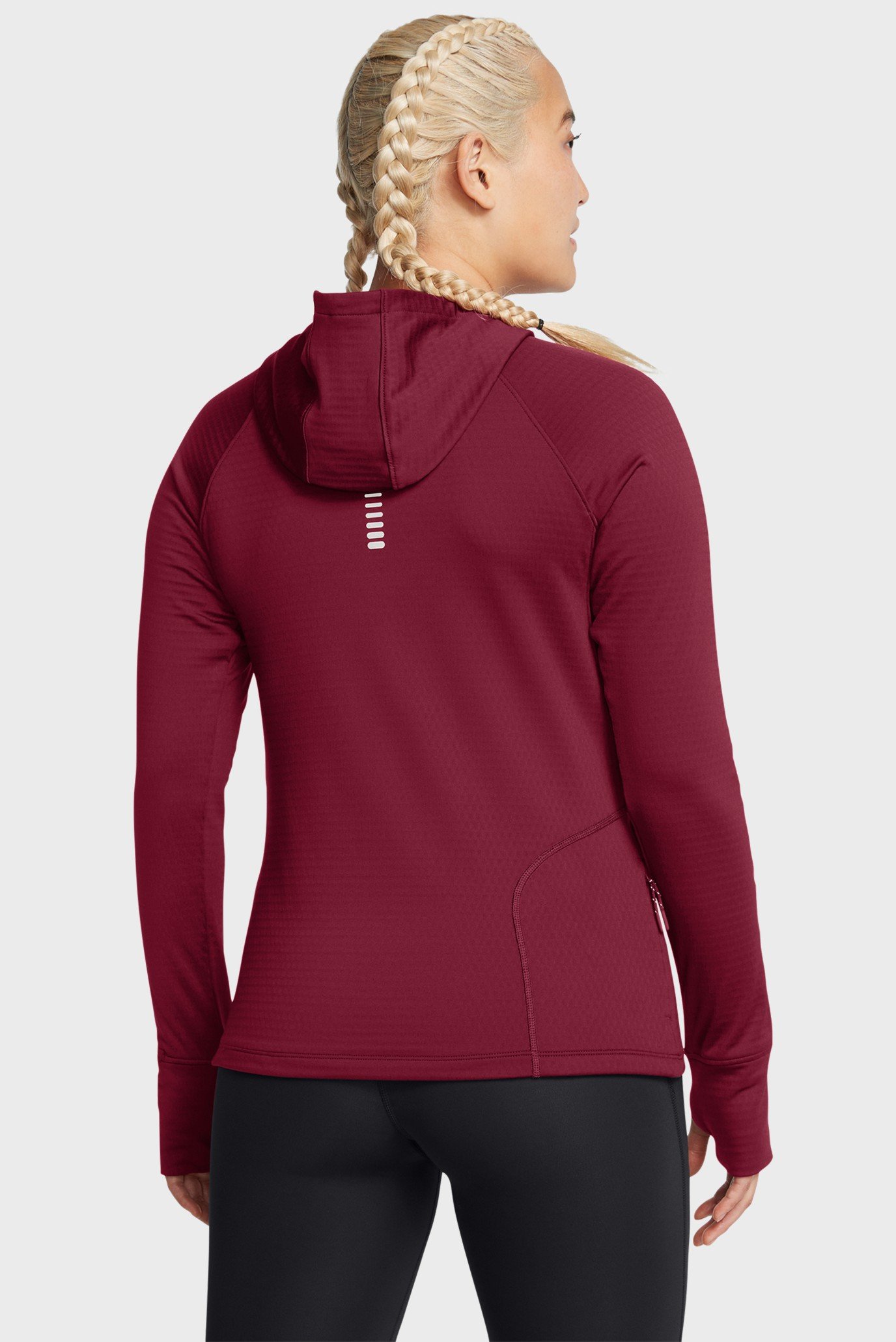 Женское бордовое худи UA LE CW Balaclava Hoodie 2