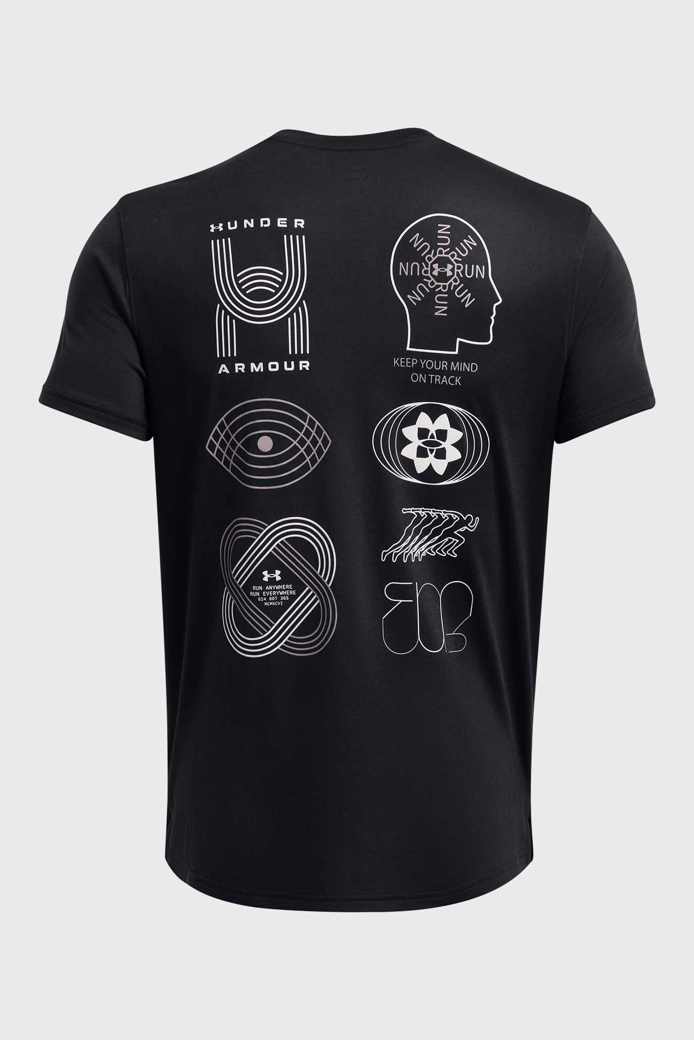 Мужская черная футболка UA RUN ANYWHERE TEE 4