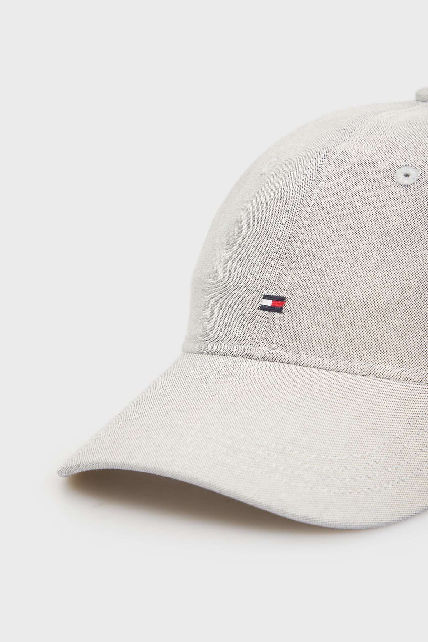 Мужская серая кепка TH FLAG OXFORD 6 PANEL CAP 3