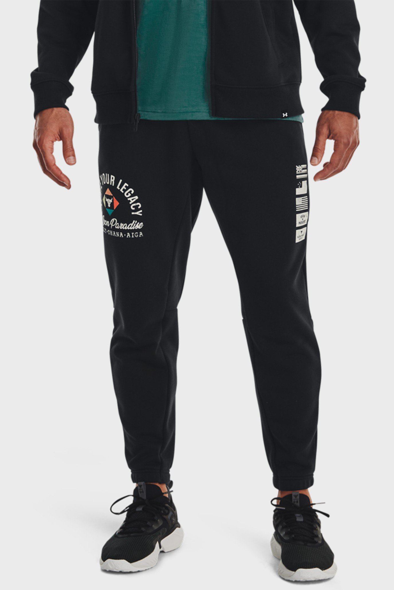 Мужские черные спортивные брюки Pjt Rck HW Terry Pnt Fam 1