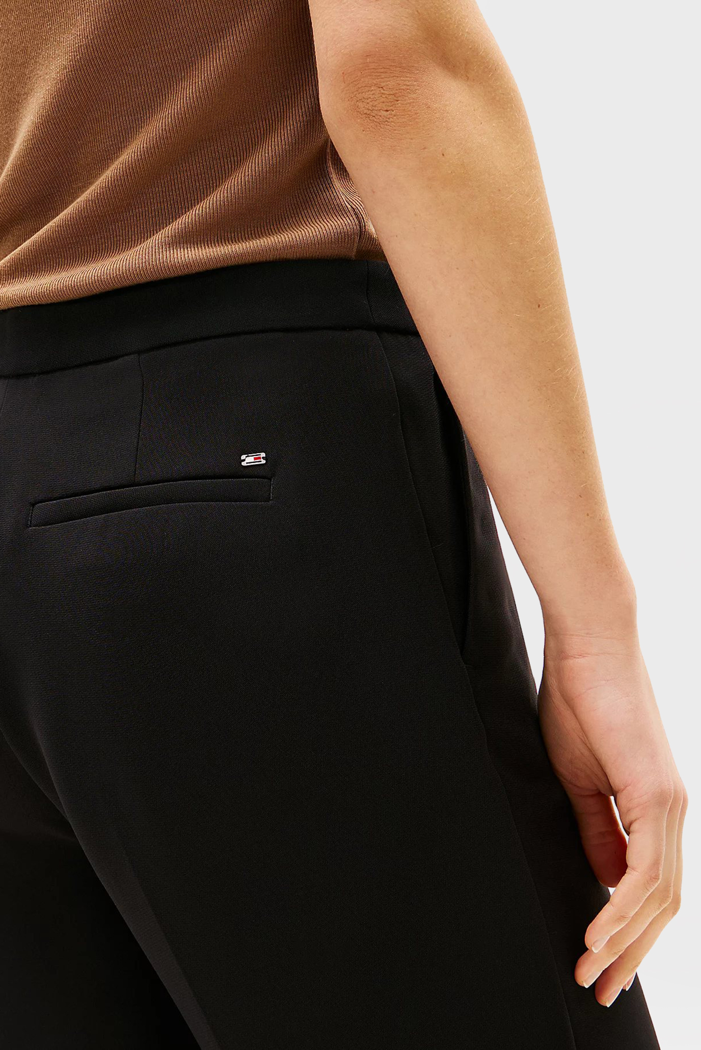 Женские черные брюки CREPE RELAXED STRAIGHT PANT 4