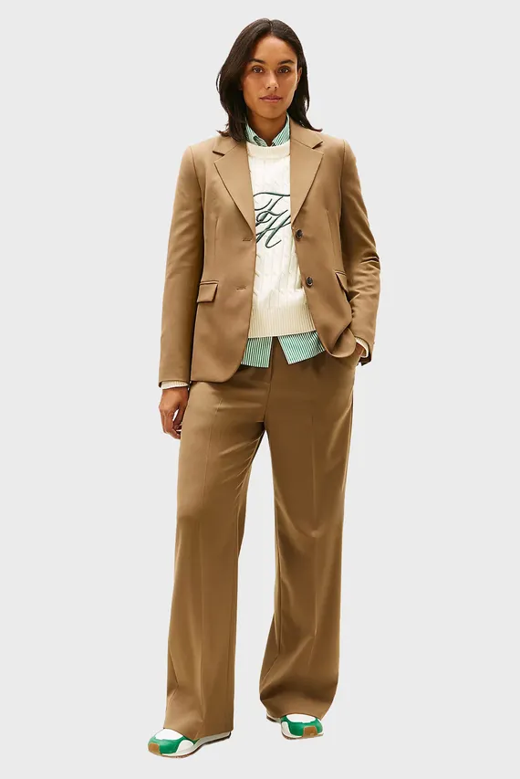 Штаны TIMELESS WOOL WIDE LEG PANT Tommy Hilfiger