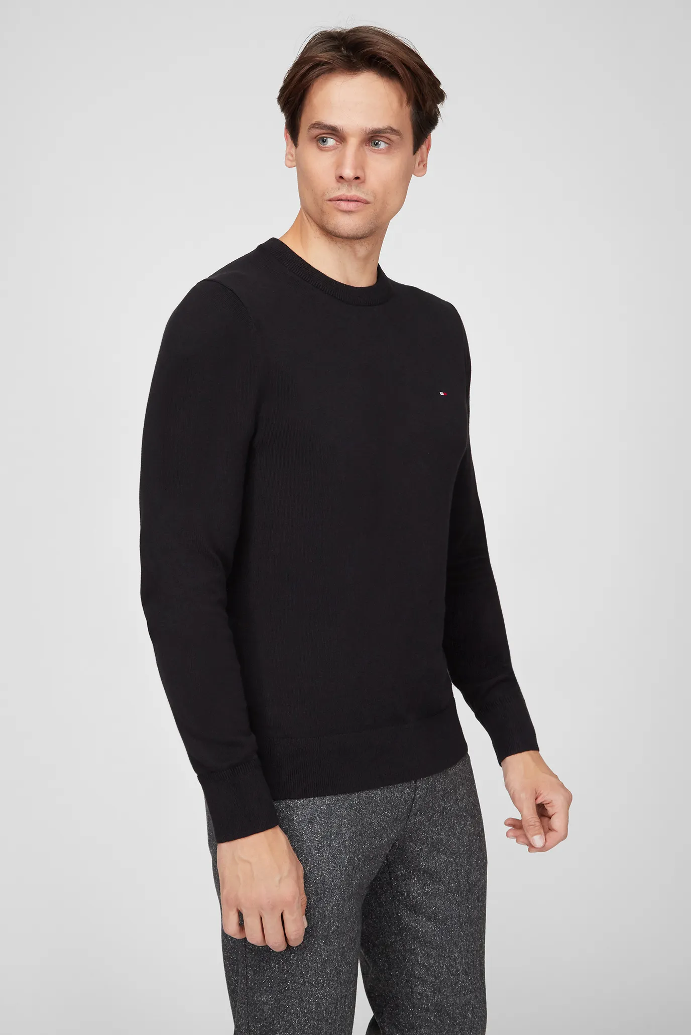 Мужской черный джемпер PIMA COTTON CASHMERE 7