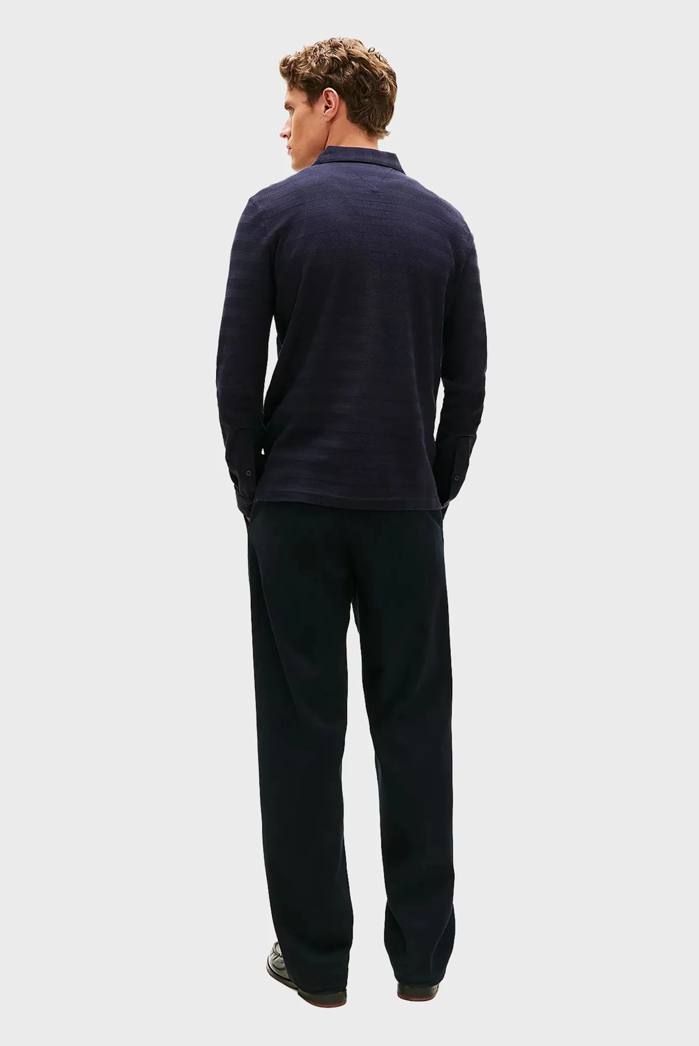 Поло с длинным рукавом LS HERRINGBONE REG POLO 3