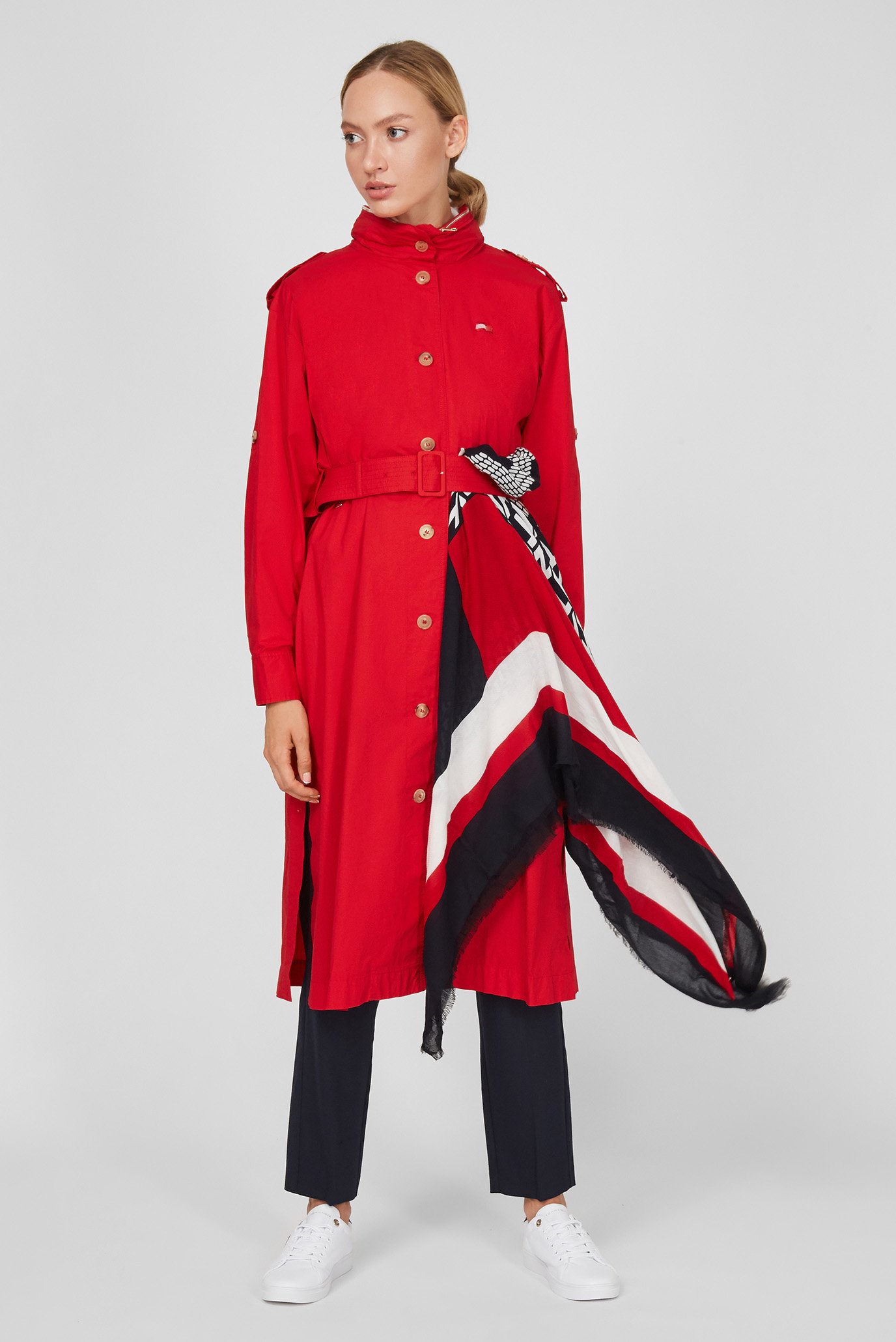 Женский красный тренч ICON COTTON FLUID 7