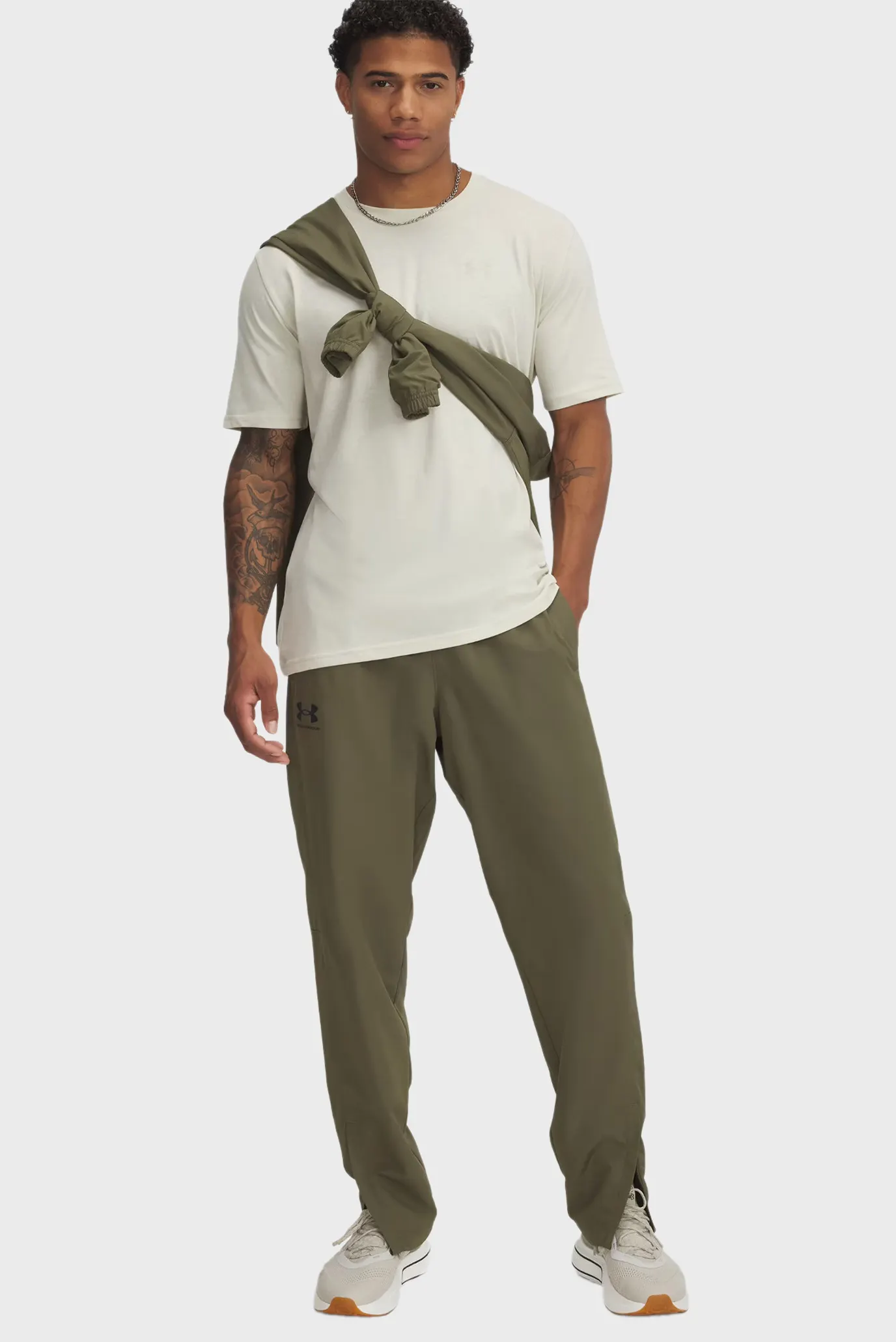 Штаны спортивные UA Rival Wvn Windbreaker Pnt-GRN 2