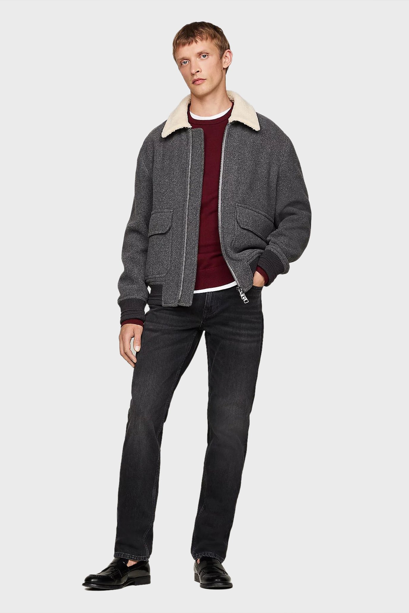 Мужские черные джинсы Denton Faded Black Straight 2