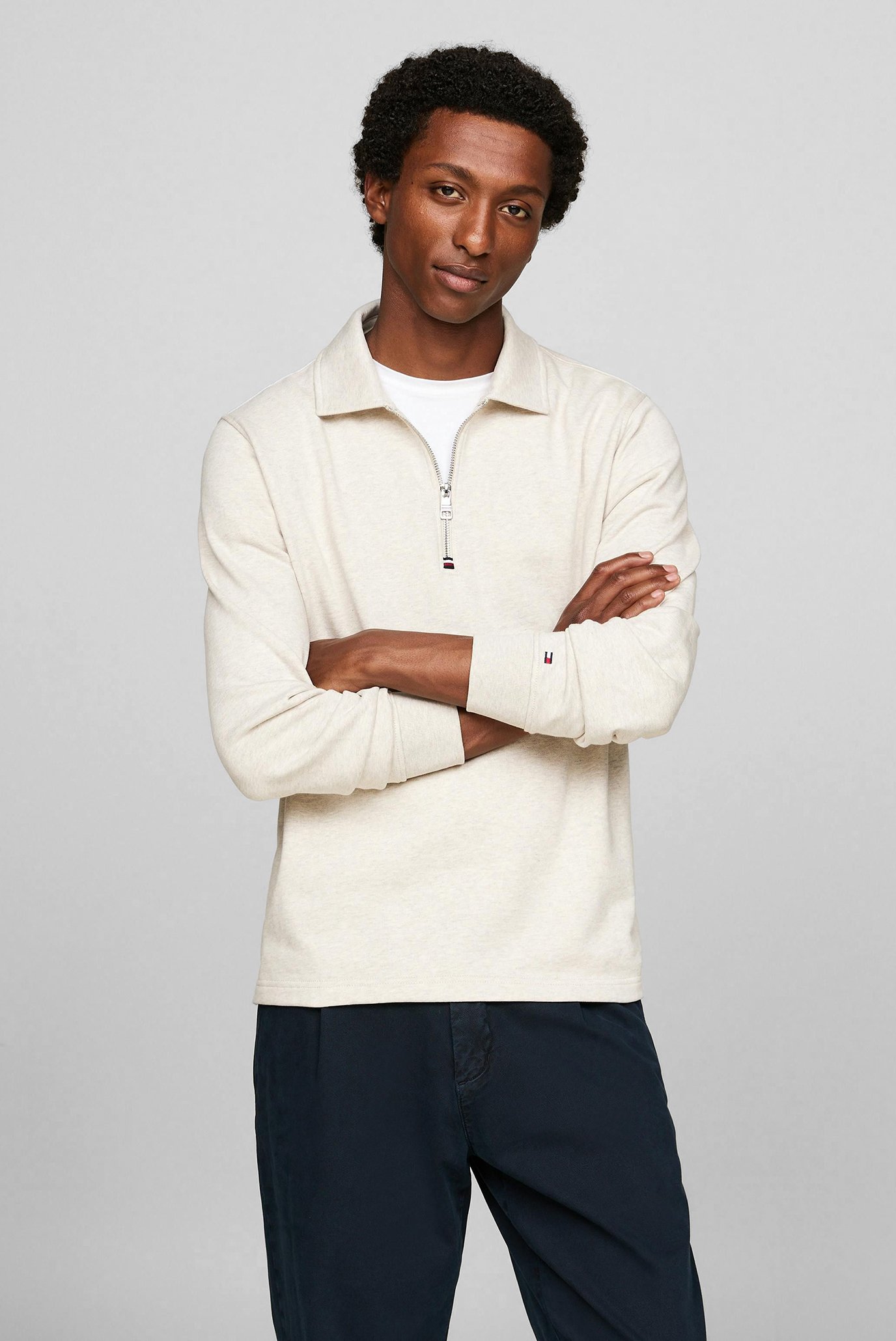 Свитшот/TERRY HTR HALF ZIP SWEATSHIRT 1