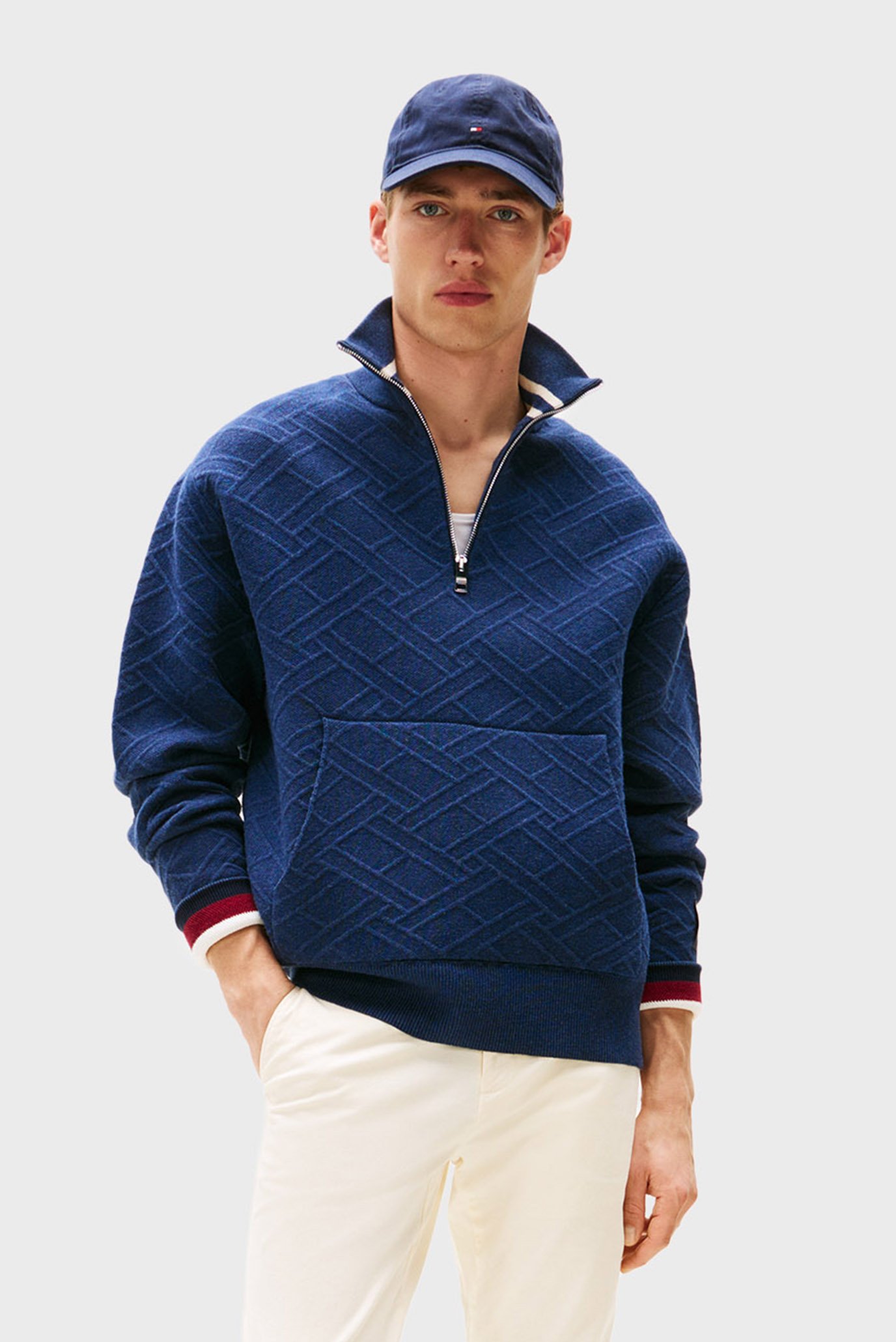 Свитер/T1 FLAG 3D KNITTED HALF ZIP 1