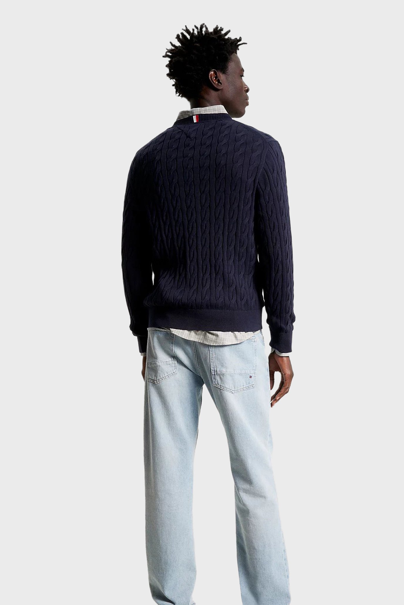 Мужской темно-синий джемпер CLASSIC CABLE 3