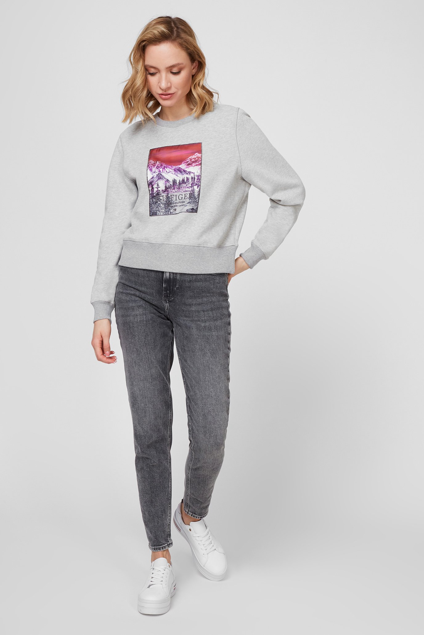 Женский серый свитшот ICON REGULAR C-NK 2