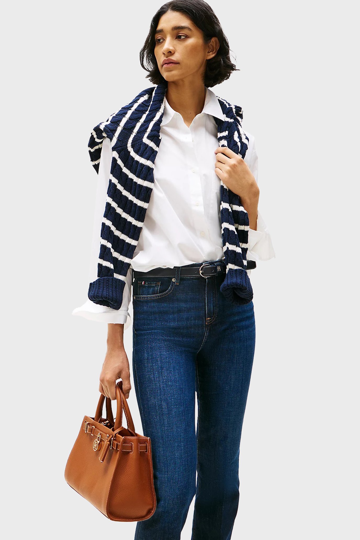 Женская коричневая кожаная сумка AMERICAN ICON MINI TOTE LEATHER 2