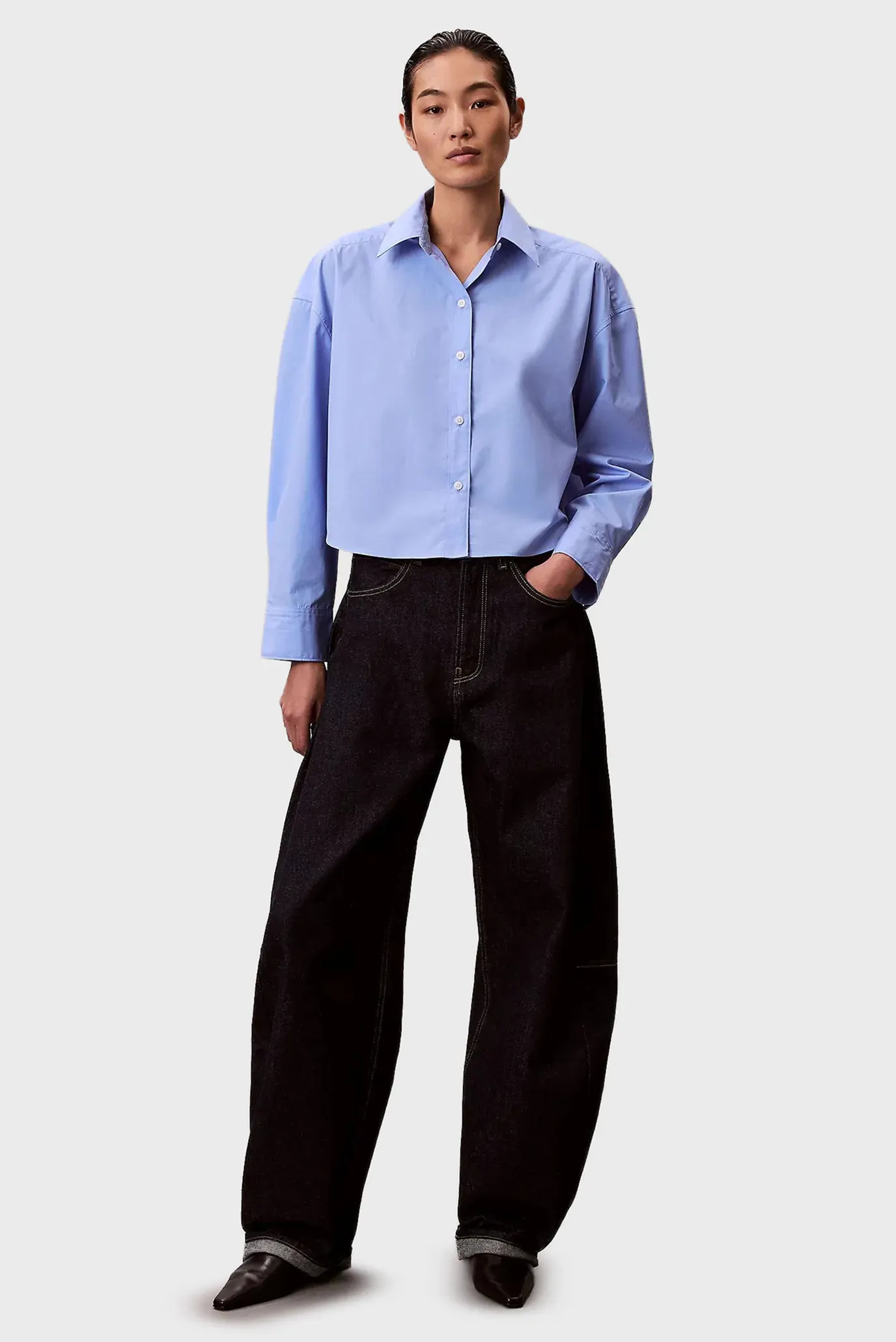 Рубашка Crisp Poplin Oversized Cropped S 2