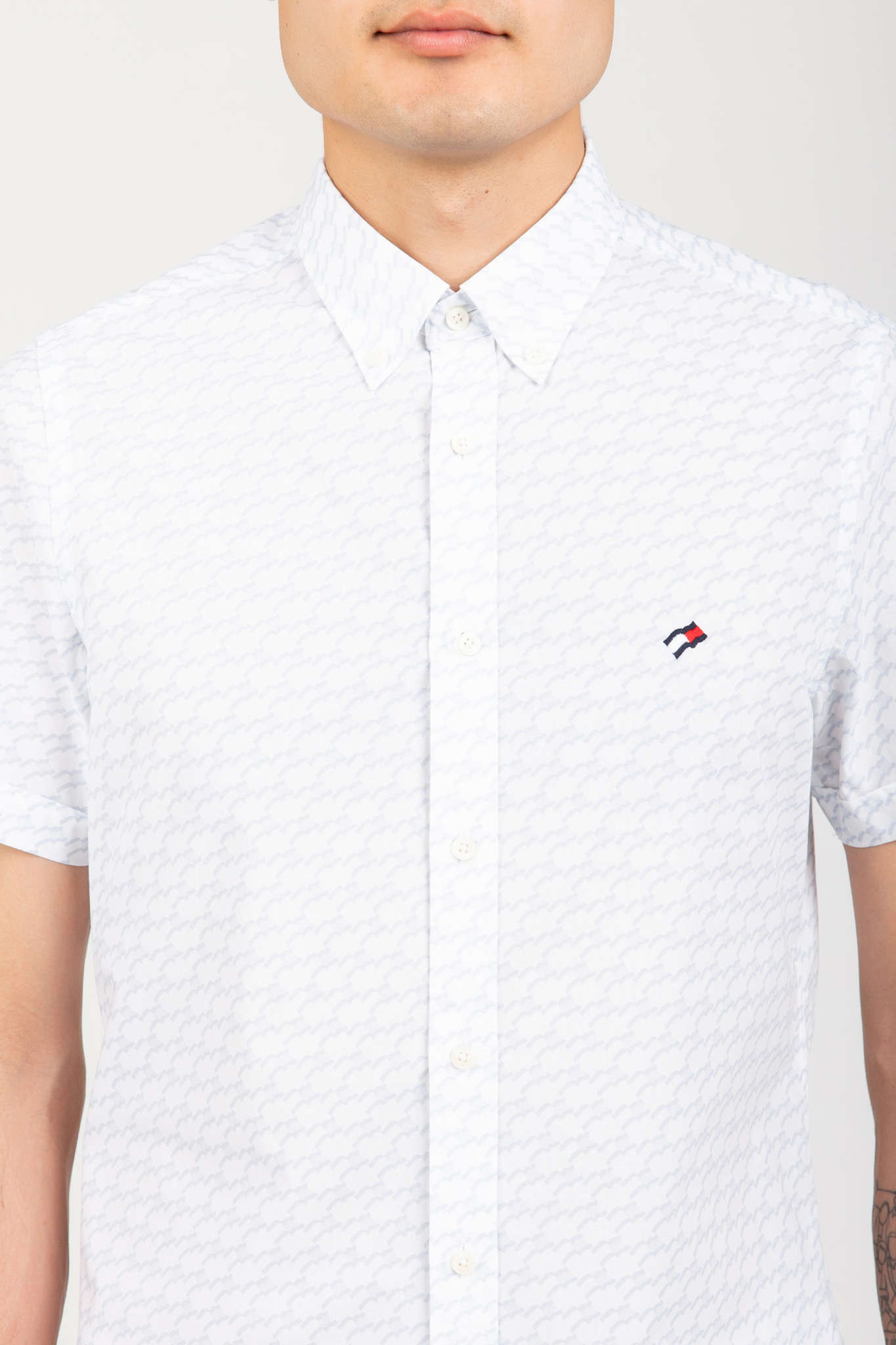 Рубашка с коротким рукавом SLIM GEO FLAG PRINT SHIRT S S 4