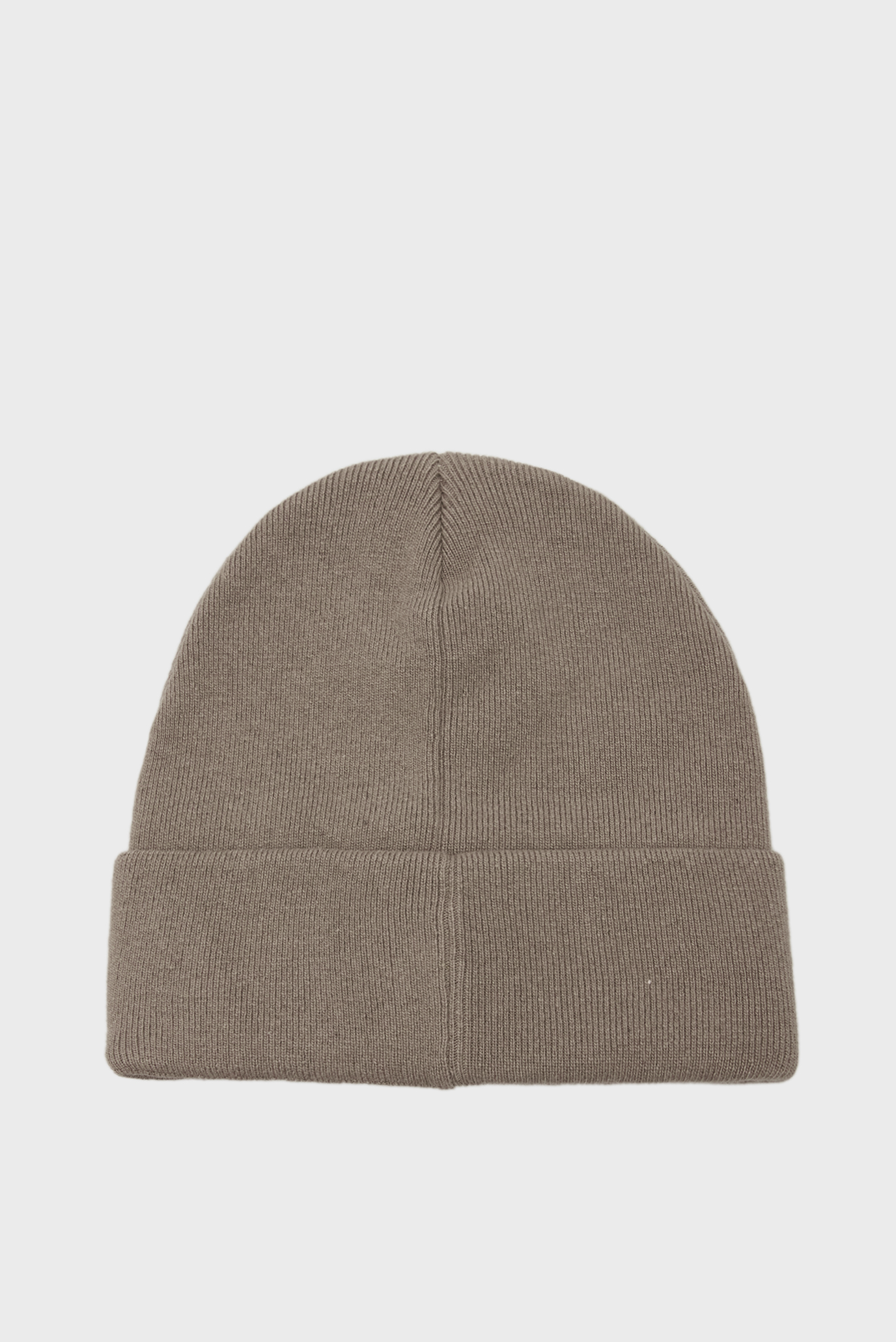 Мужская коричневая шерстяная шапка THICK EMBROIDERY BEANIE 3