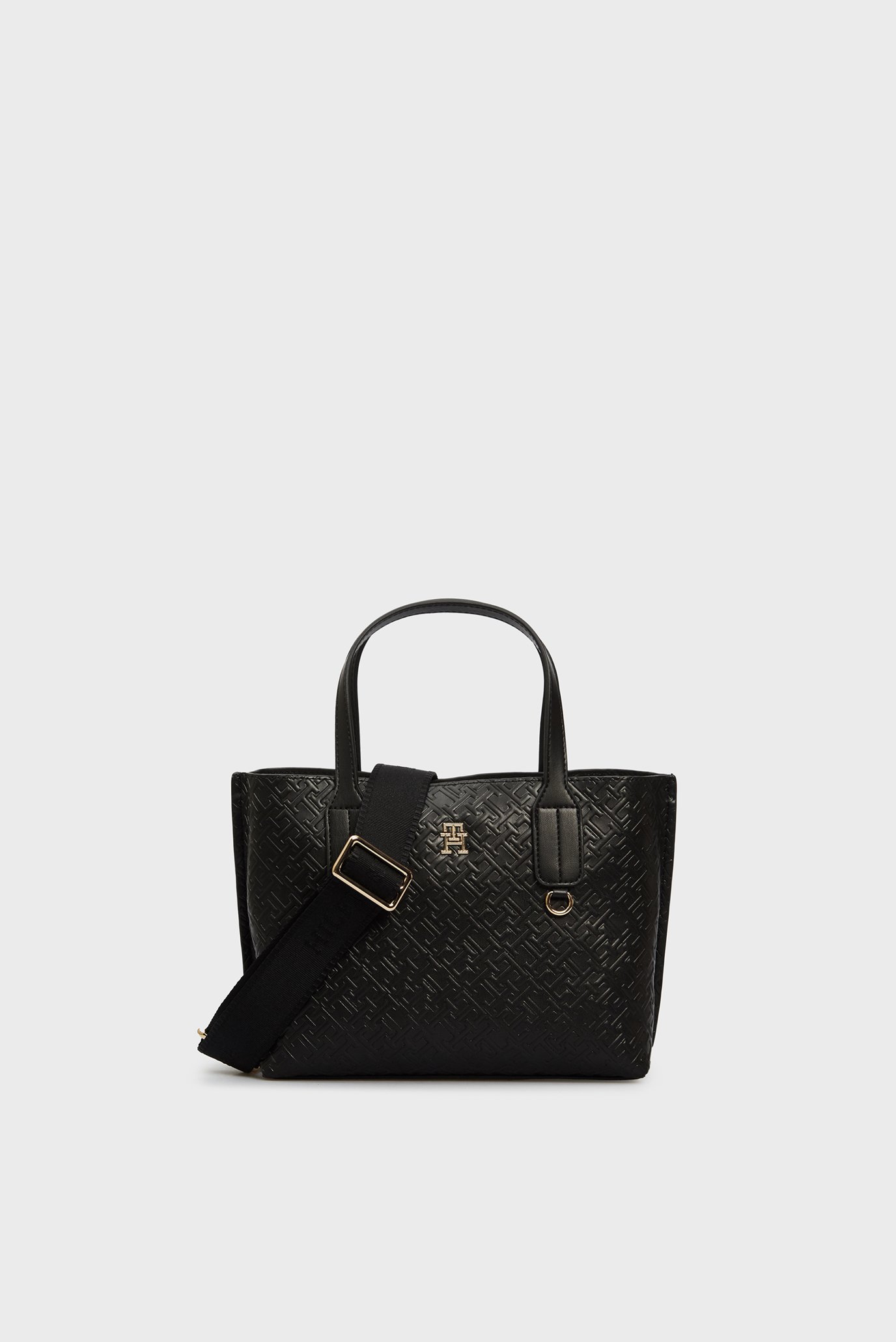 Женская черная сумка TH DISTINCT SMALL TOTE MONO 1