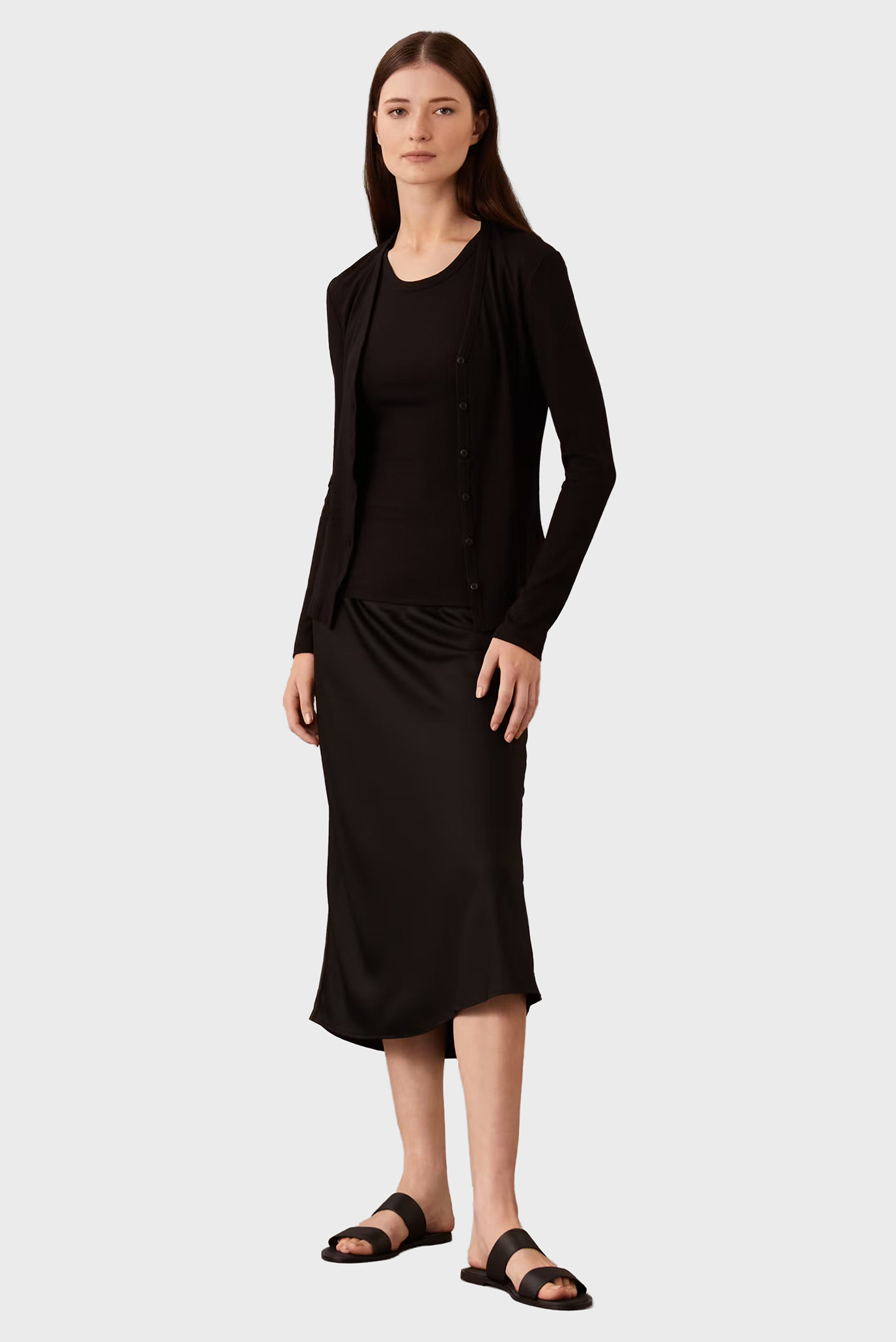 Кардиган MODAL RIB V-NK LS CARDI 2