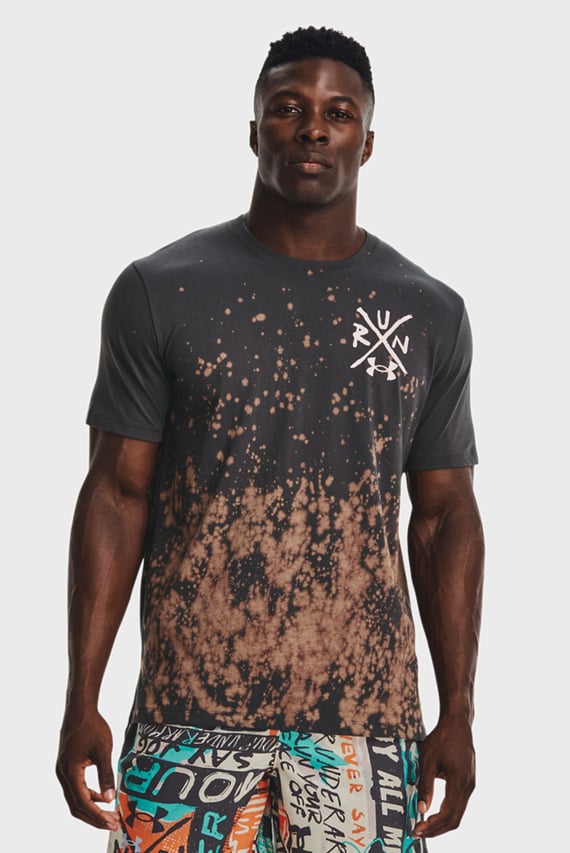 Мужская серая футболка UA Destroy All Miles Tee