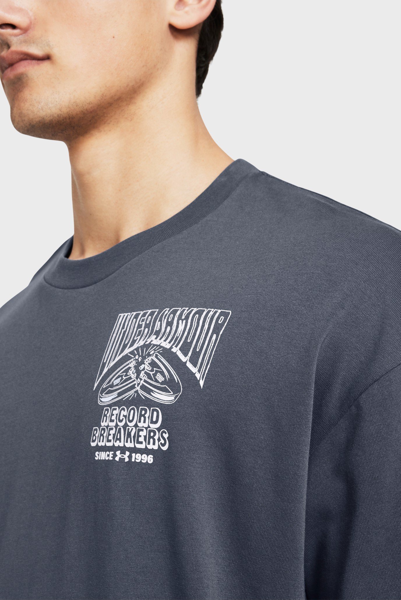 Мужская темно-серая футболка UA HW RECORD BREAKERS SS 3